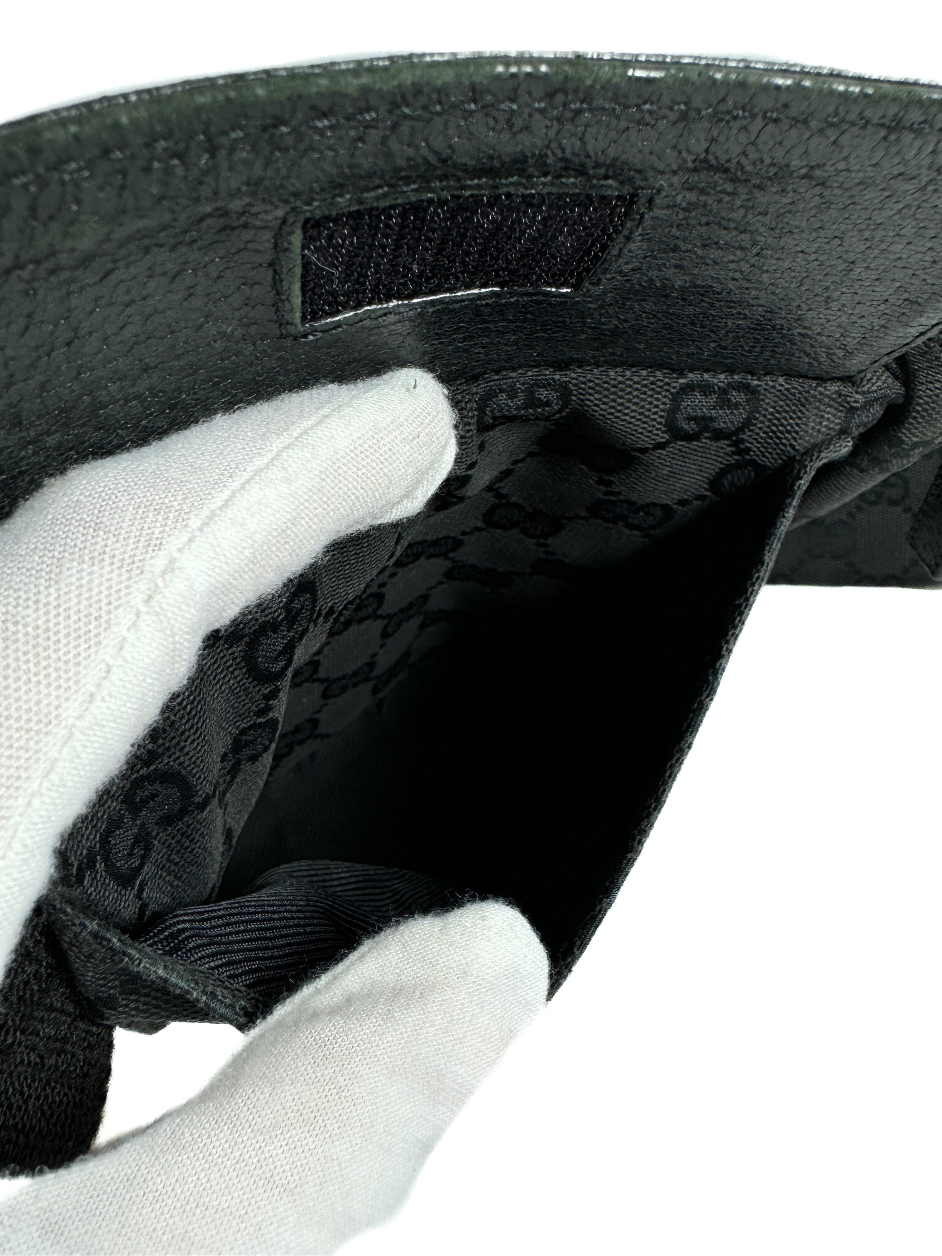 Gucci black signature vintage belt bag