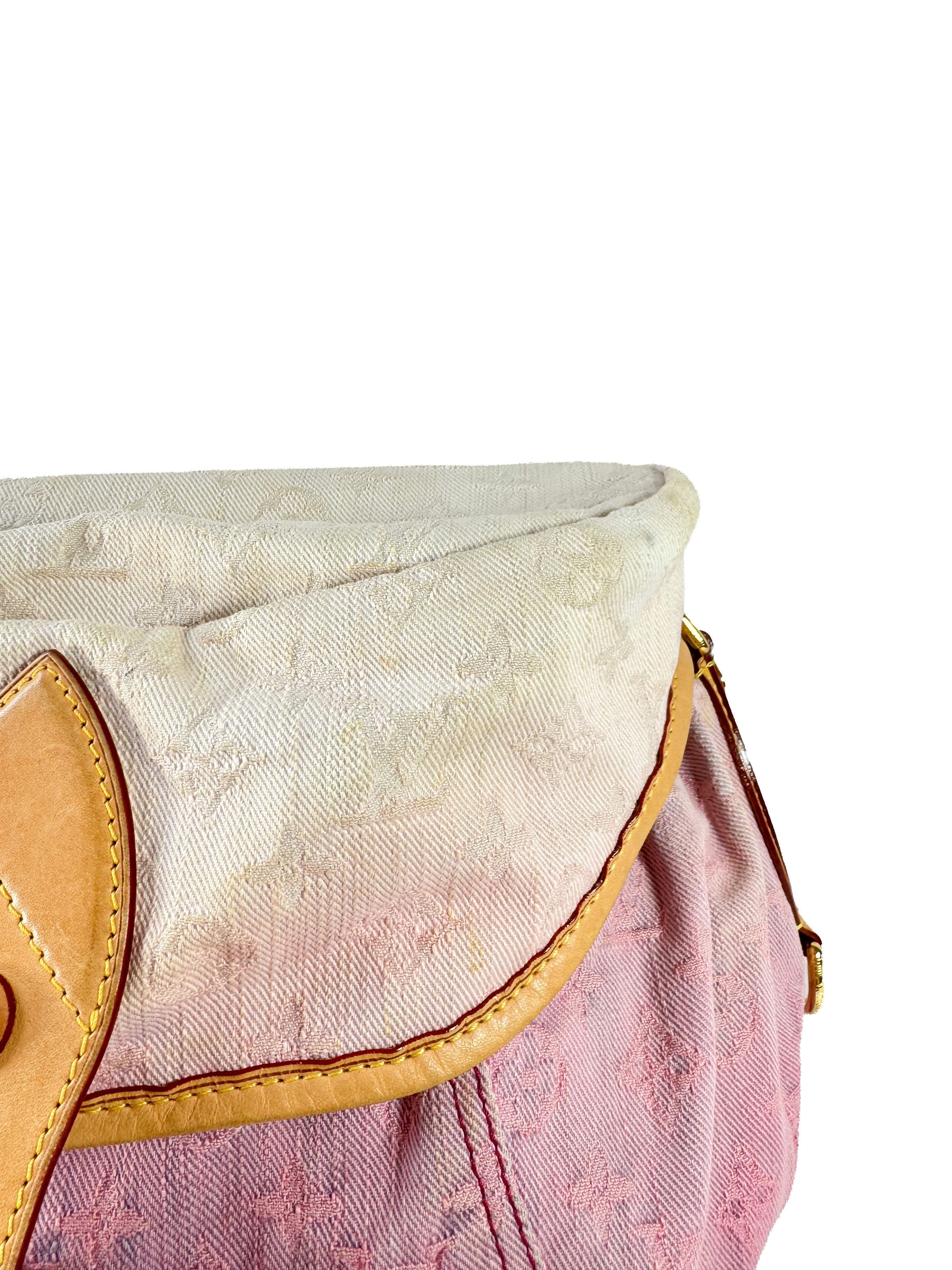 Louis Vuitton Sunshine pink denim monogram FL0130