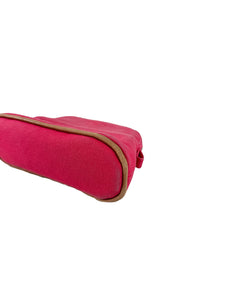 Hermès mini pink bolide canvas pouch