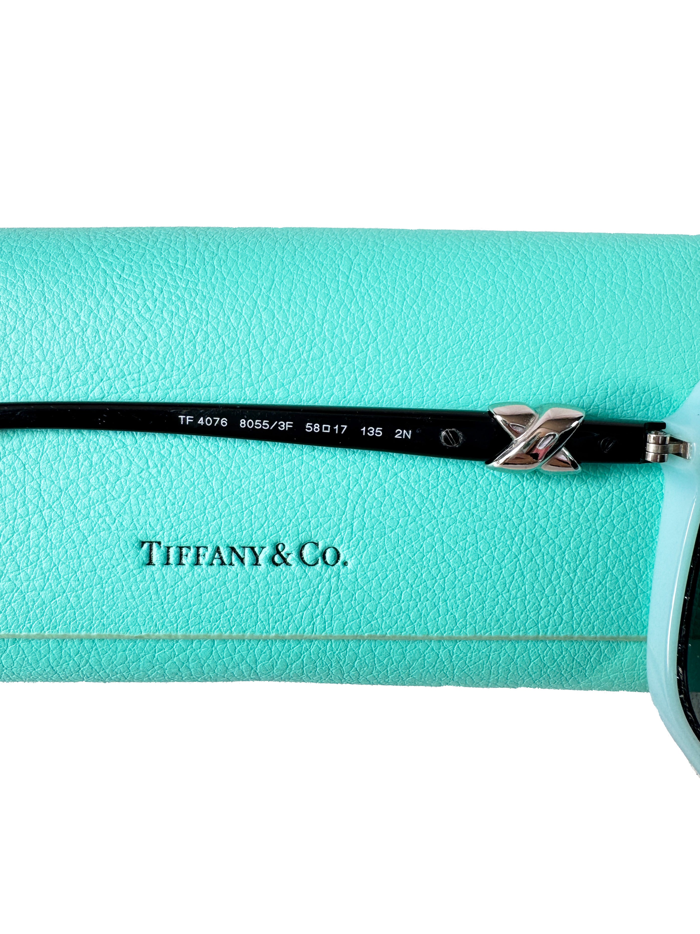Tiffany & Co black/blue sunglasses TF4076  AT3267982. *as is*