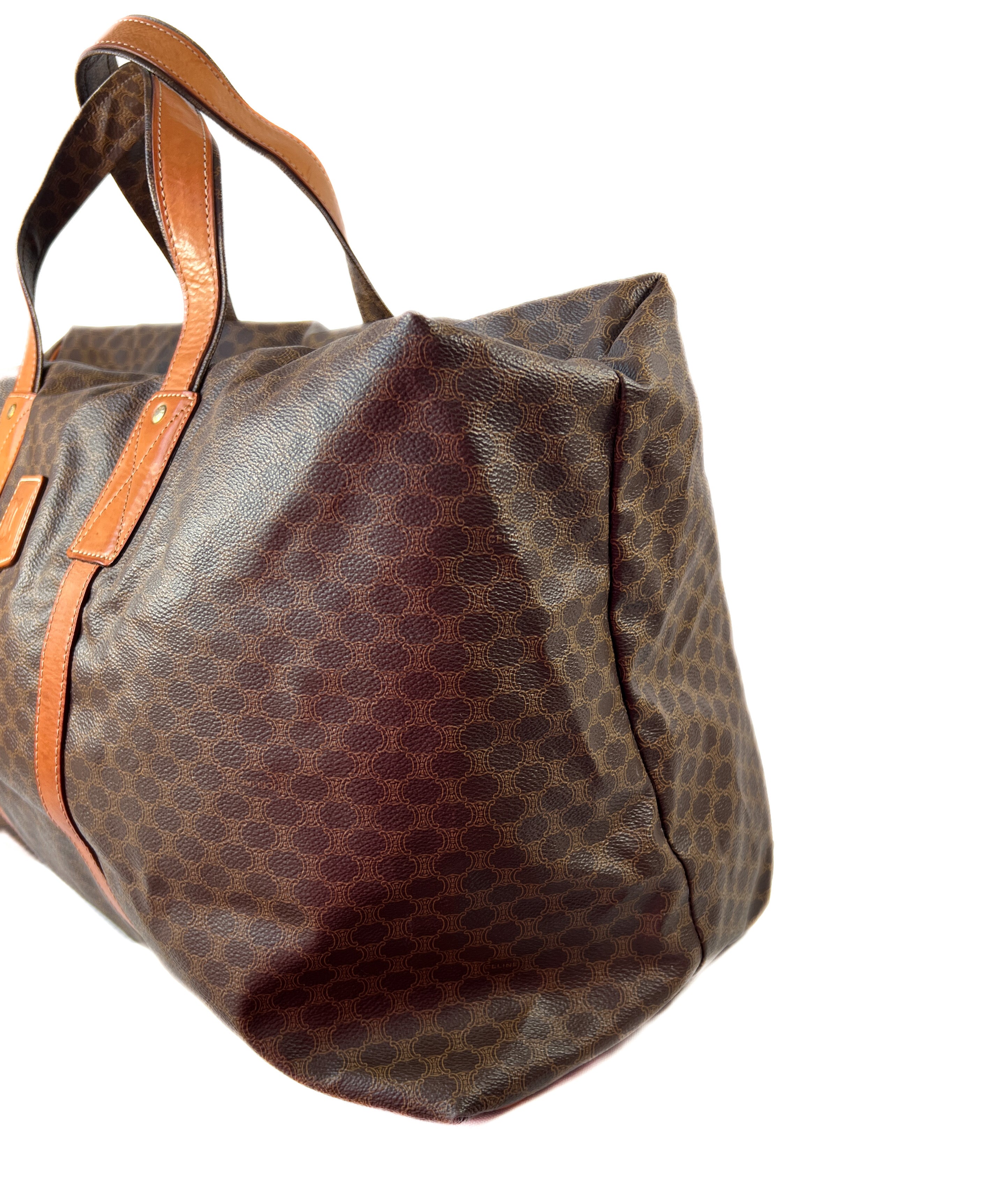 Celine vintage Triomphe macadam travel bag