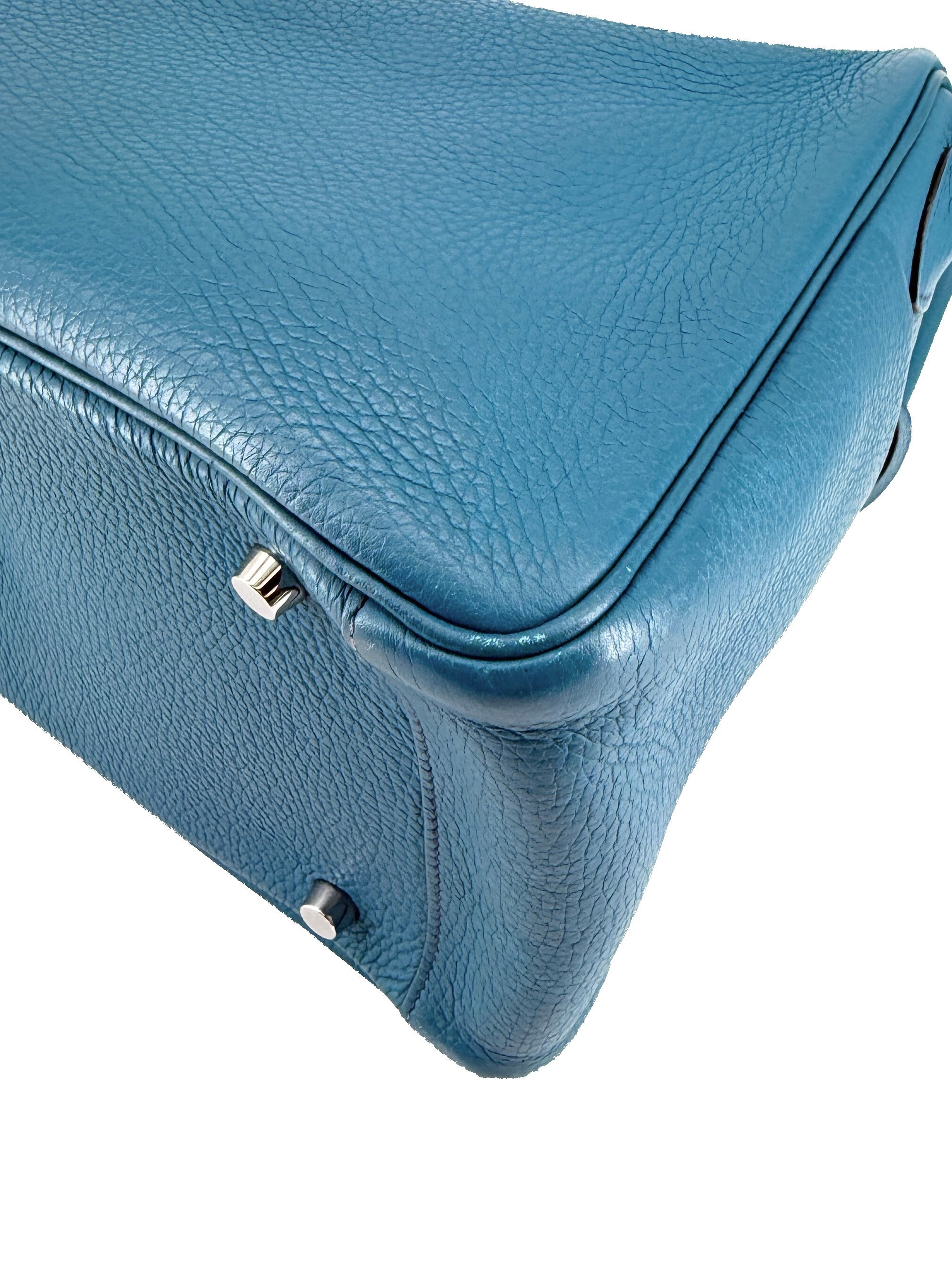 Hermès Lindy 30 Blue Izmir/Bleu Saphir Clemence square Q