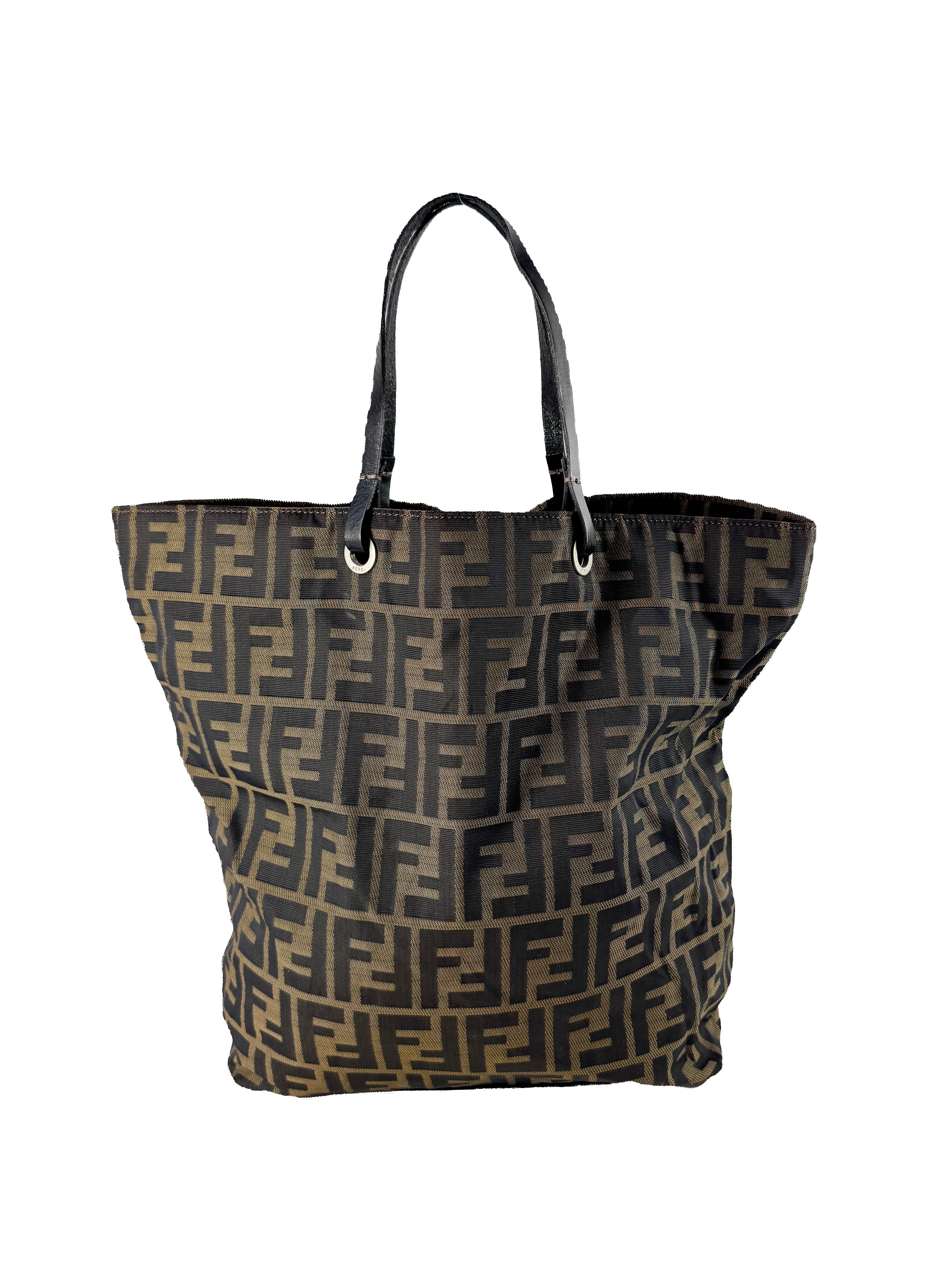 Fendi olive Zucca nylon tote 2288-26598-008