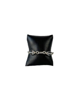 David Yurman sterling silver, quartz, black diamond Figaro chain bracelet