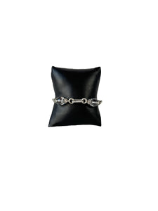 David Yurman sterling silver, quartz, black diamond Figaro chain bracelet