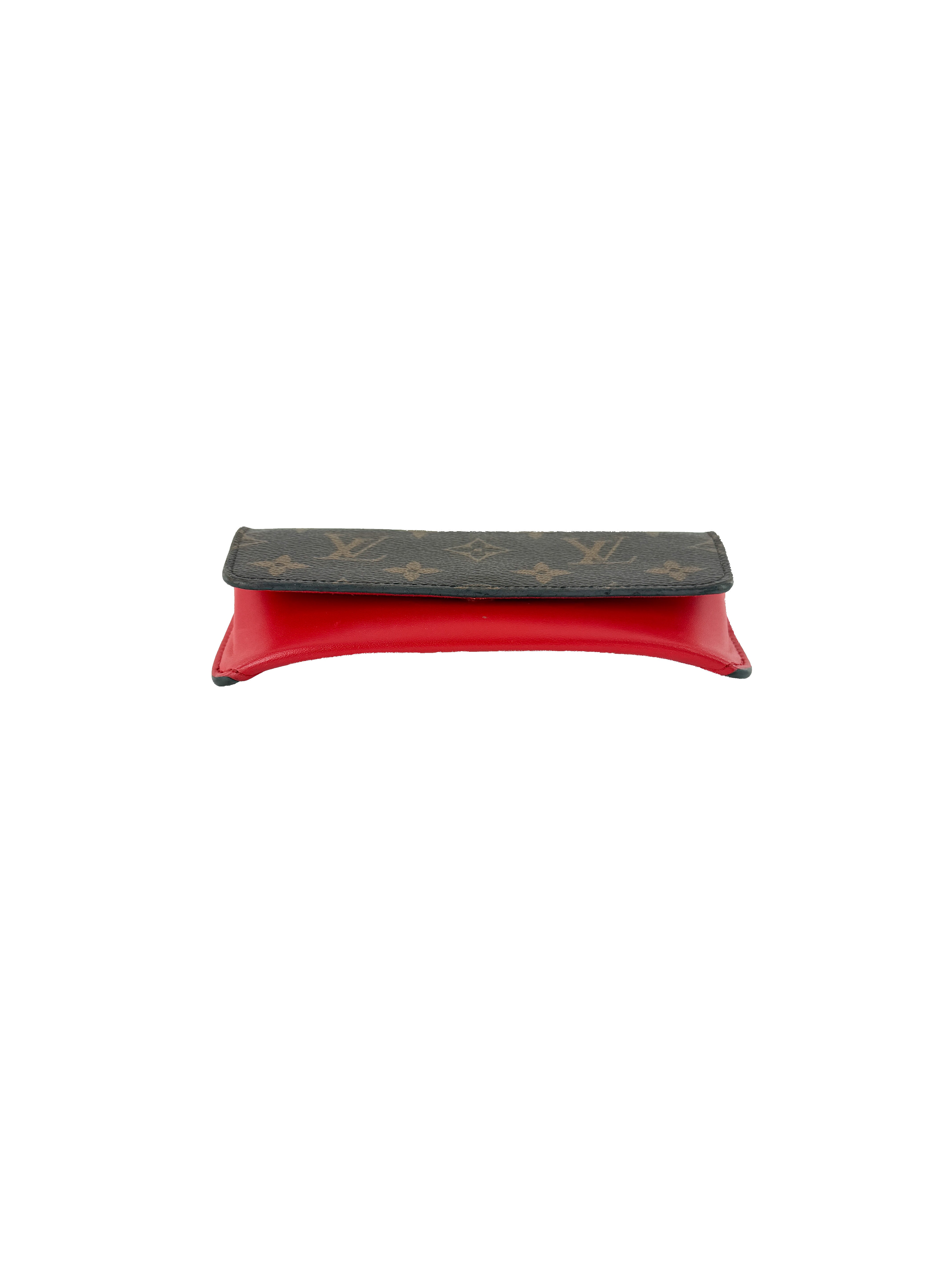 Louis Vuitton monogram red eyeglass case SP4149