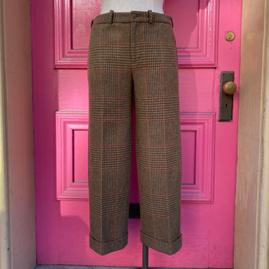 Ralph Lauren brown plaid pants size  4 NWT