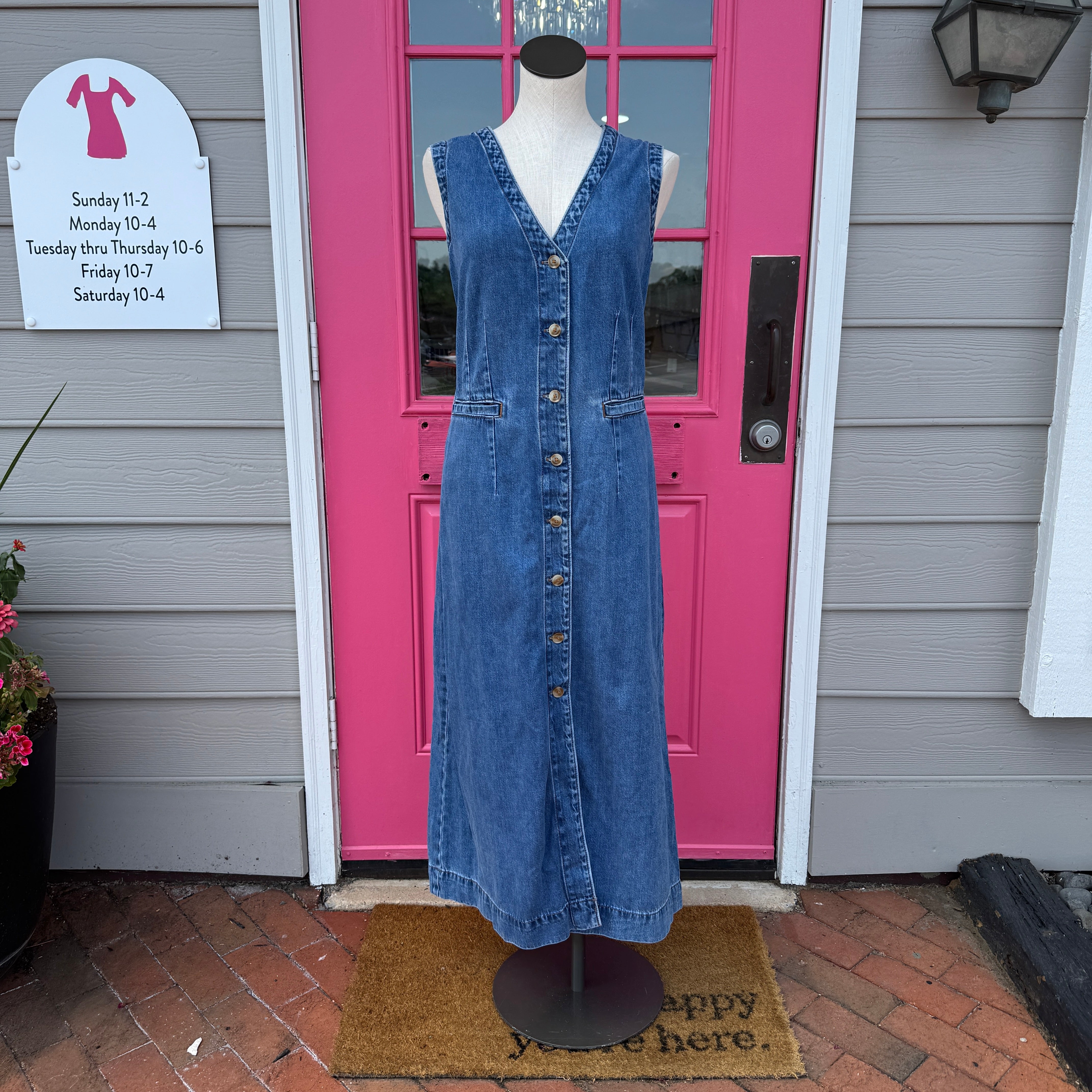 Ann Taylor denim tank button up dress size 16 NWT