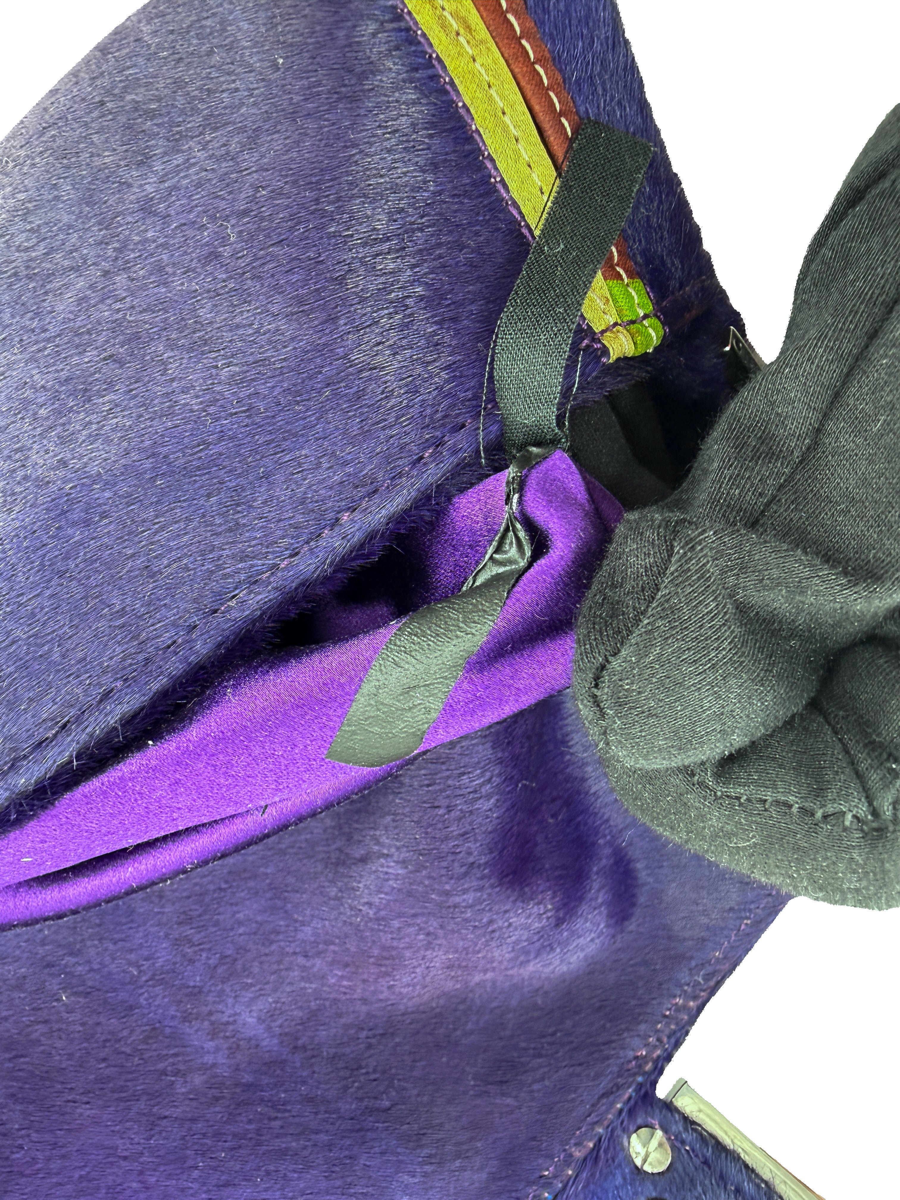 Fendi purple pony hair Baguette