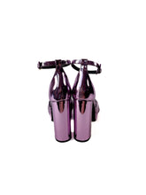 Versace purple Lilla crystal heeled sandals size 39 NEW BOX