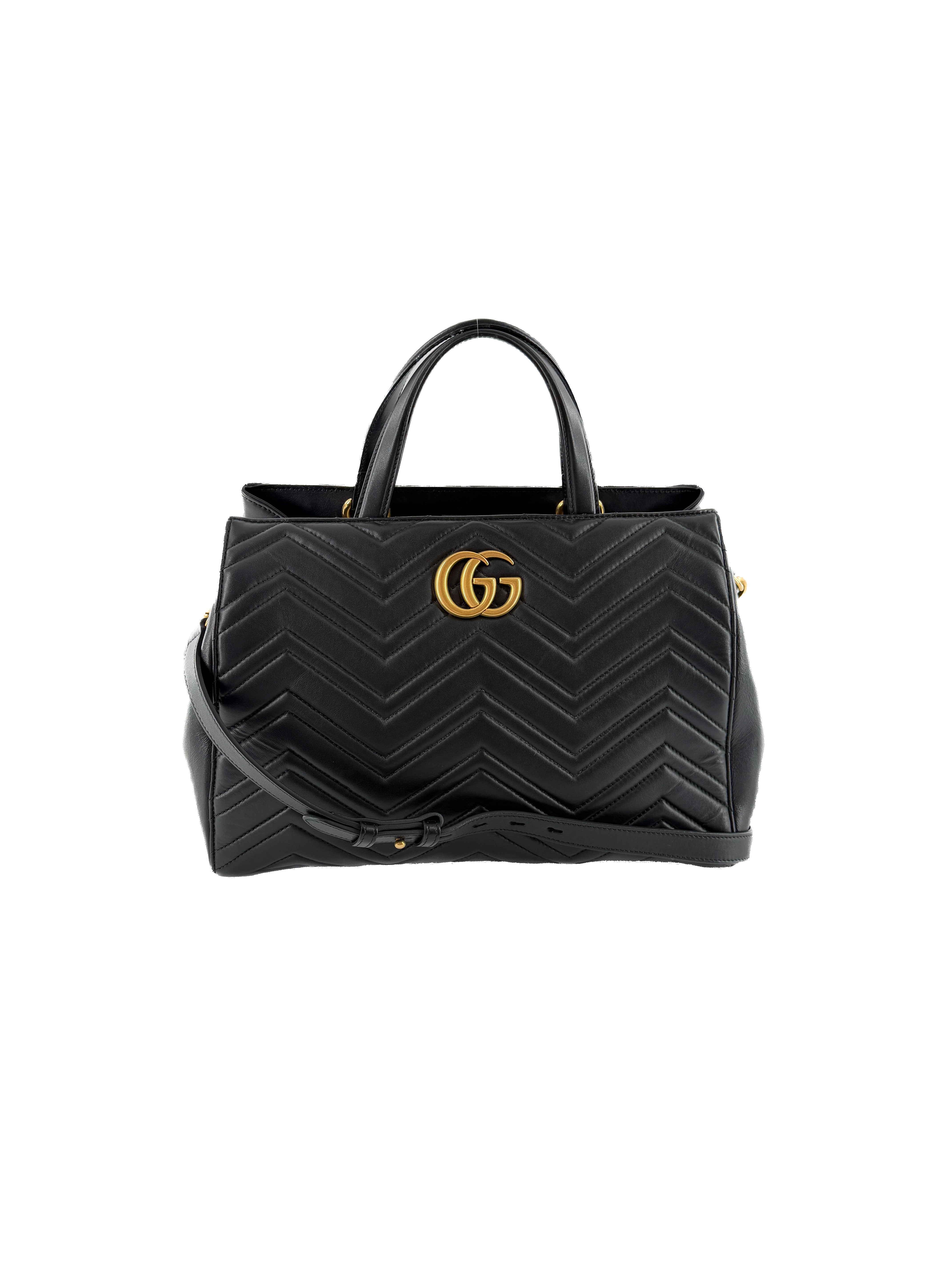 Gucci GG Marmont Tote Matelasse Leather Medium black 525040