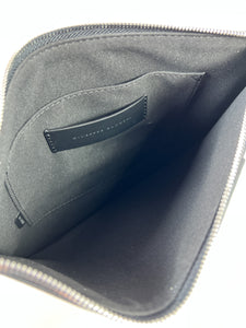 Giuseppe Zanotti pearl & black leather clutch