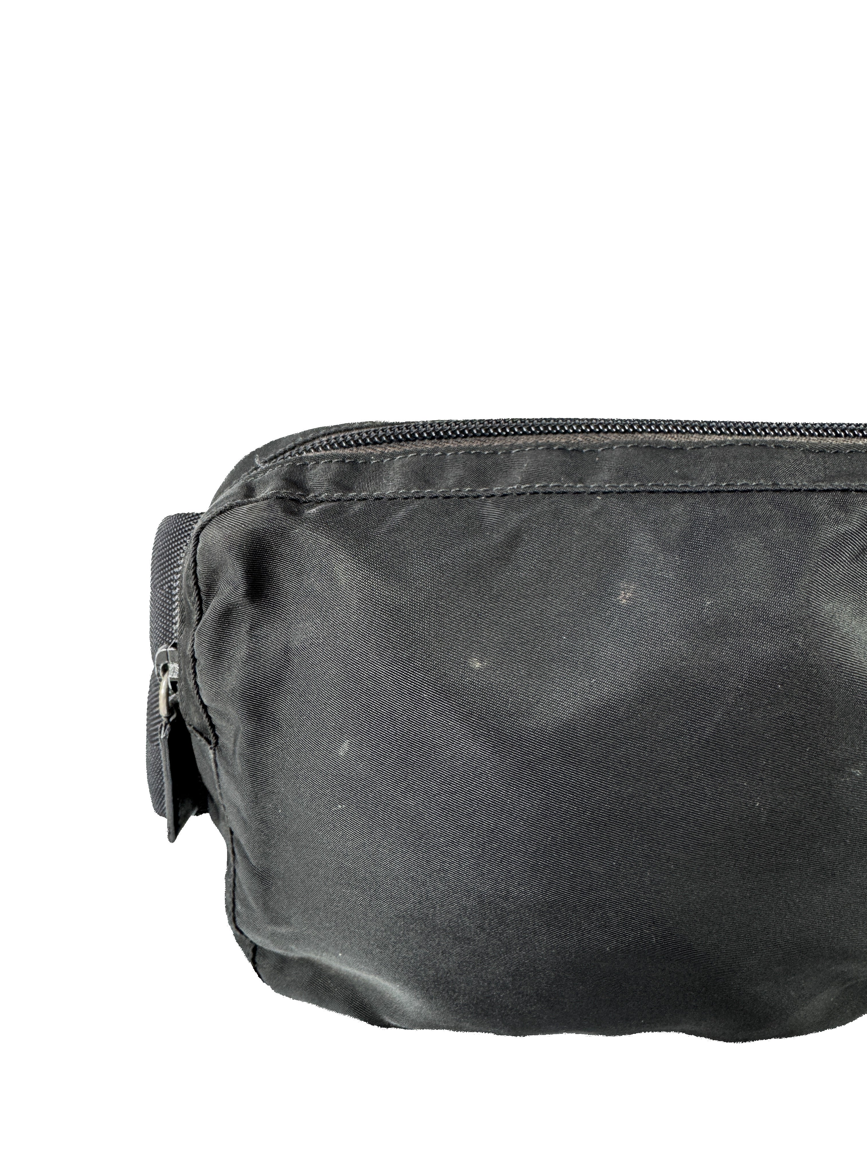 Prada black nylon belt bag 103
