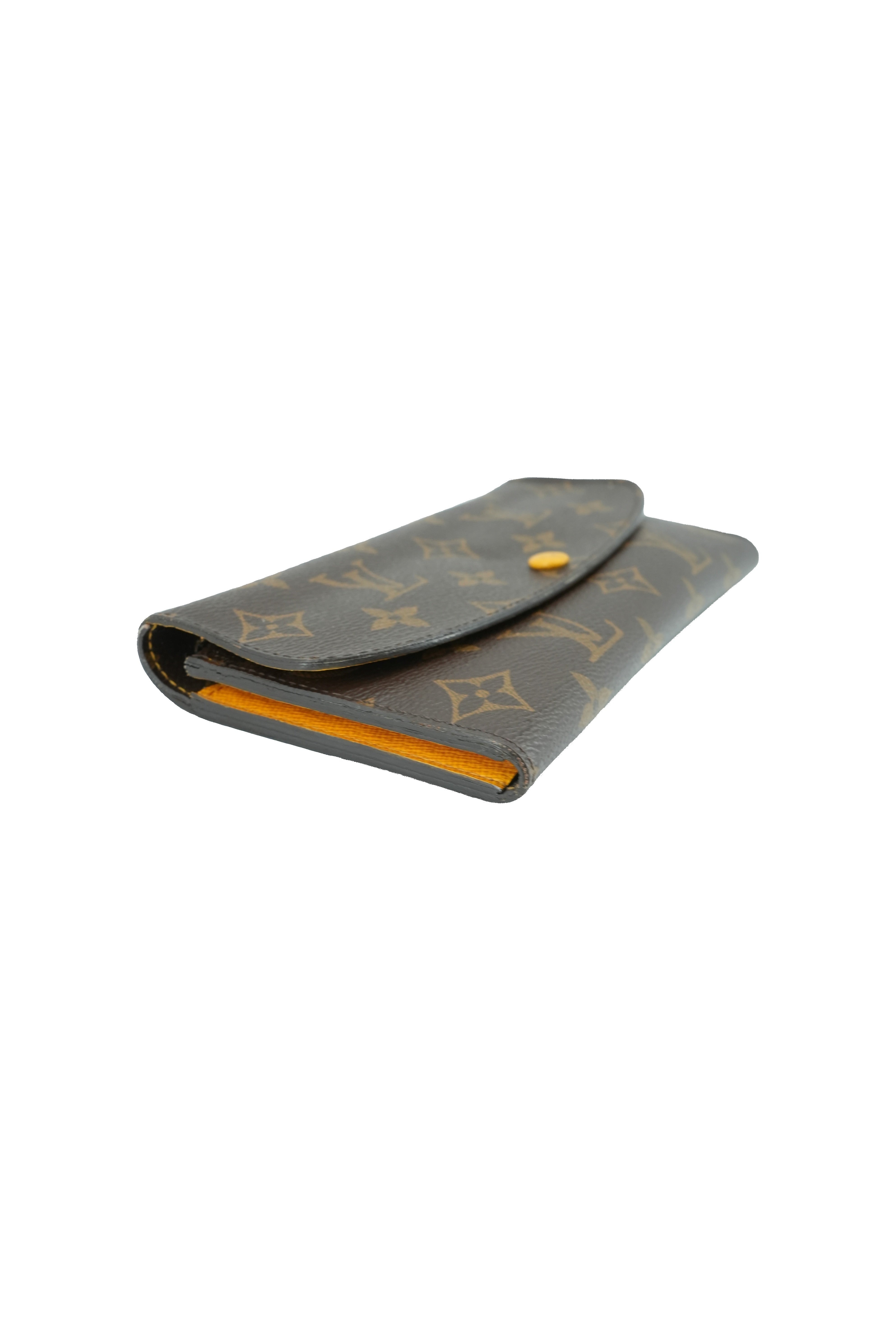 Louis Vuitton brown, yellow Emilie wallet CA4174