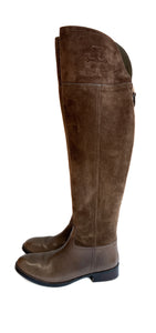 Tory Burch Simone over the knee brown suede boots size 8.5