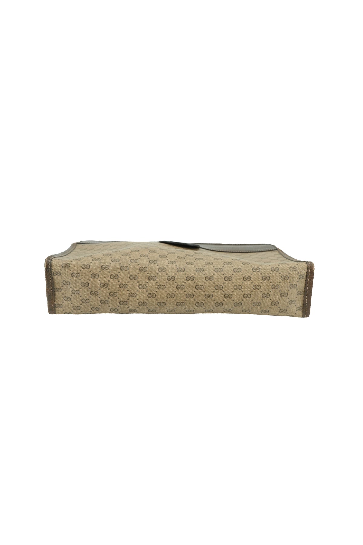 Gucci brown micro GG convertible clutch 67-039-5465