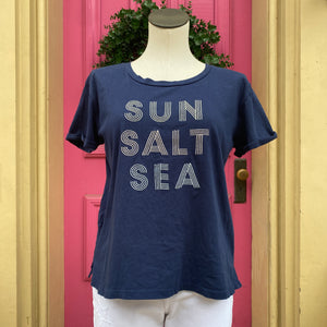 Lou & Grey navy sun salt sea tee size XS