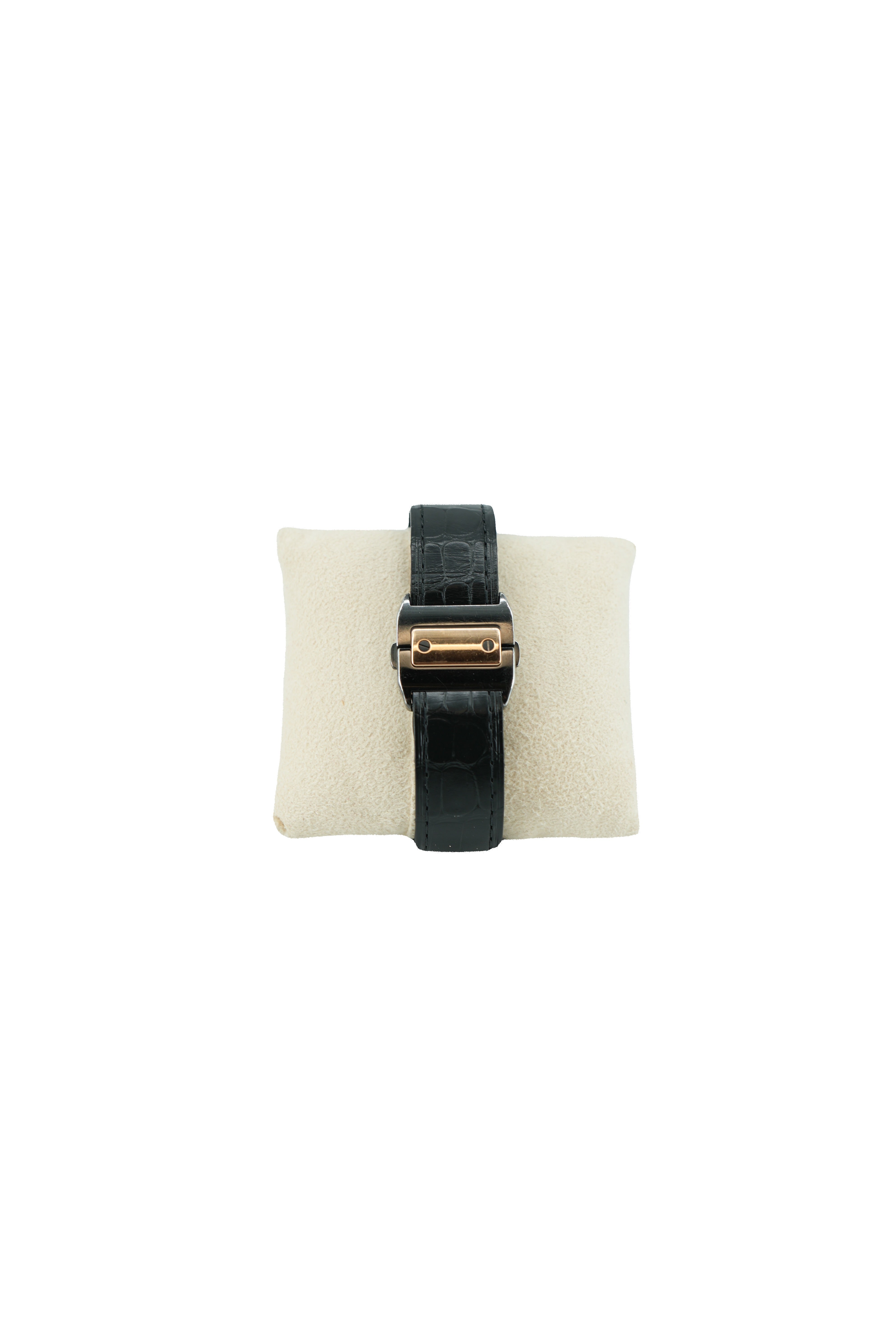 Cartier Santos 100 Ref 2878 18k Rose Gold Diamond Bezel watch