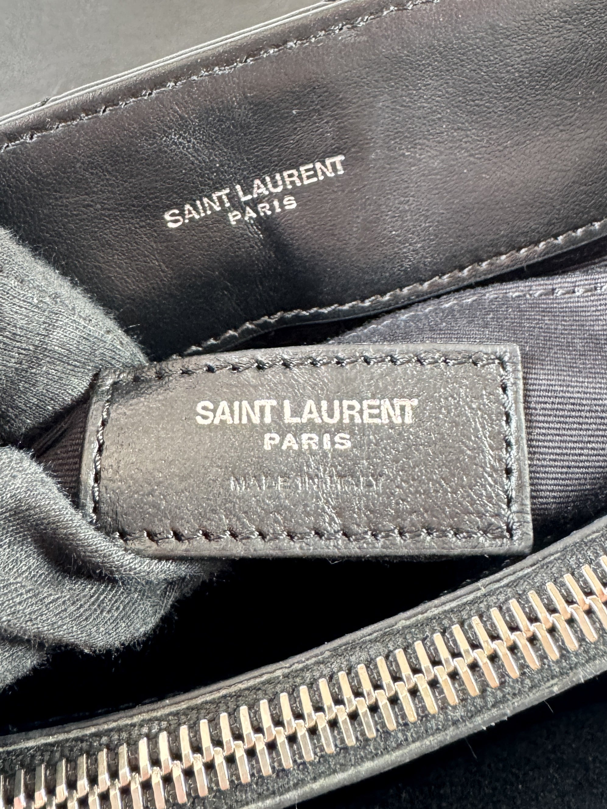 Saint Laurent Medium LouLou Black Matelasse Shoulder Bag AIM374946-0721