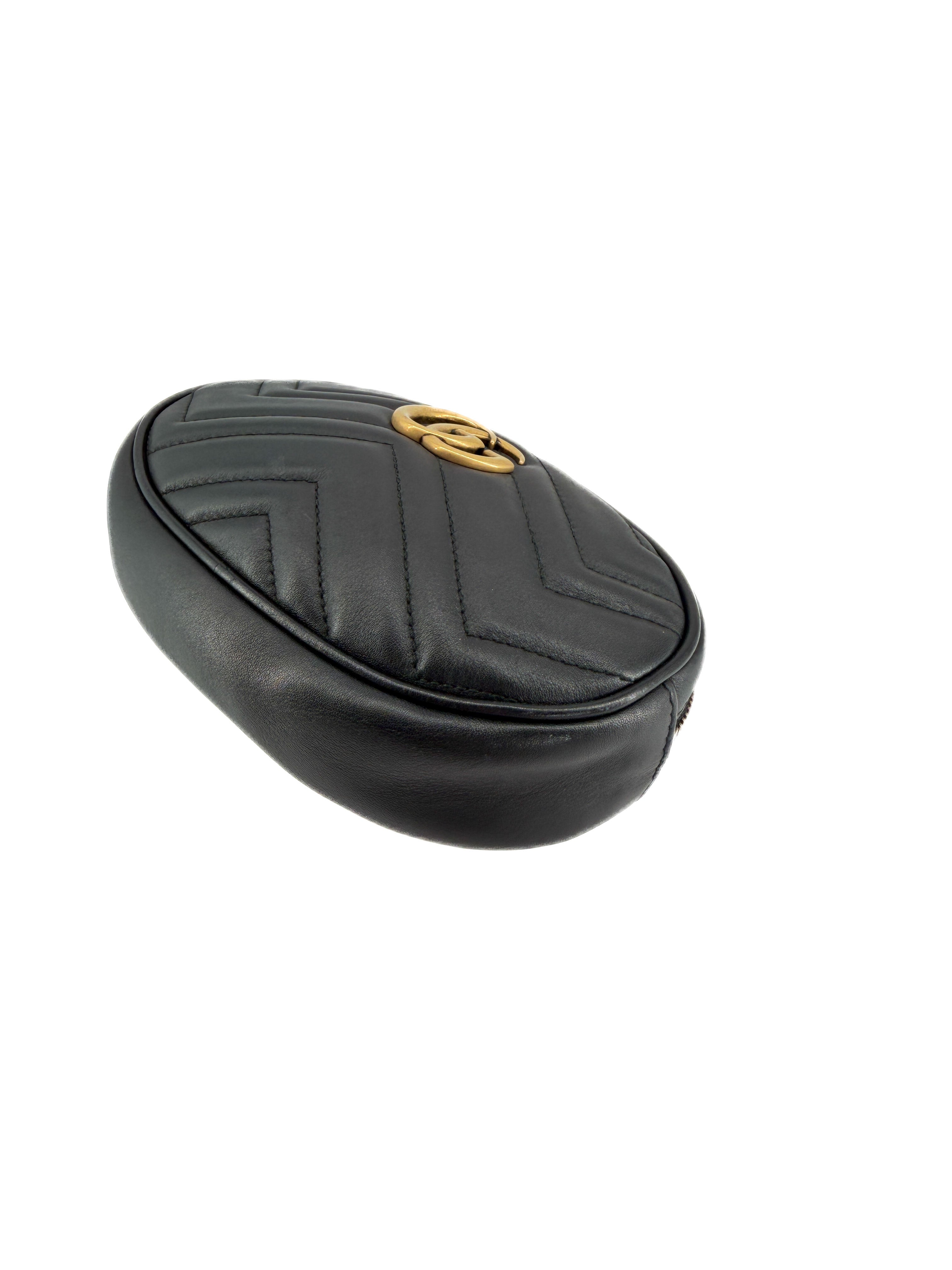 Gucci GG Marmont black belt bag 476434 493075
