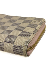 Louis Vuitton damier azur rose ballerina zippy wallet SD4240