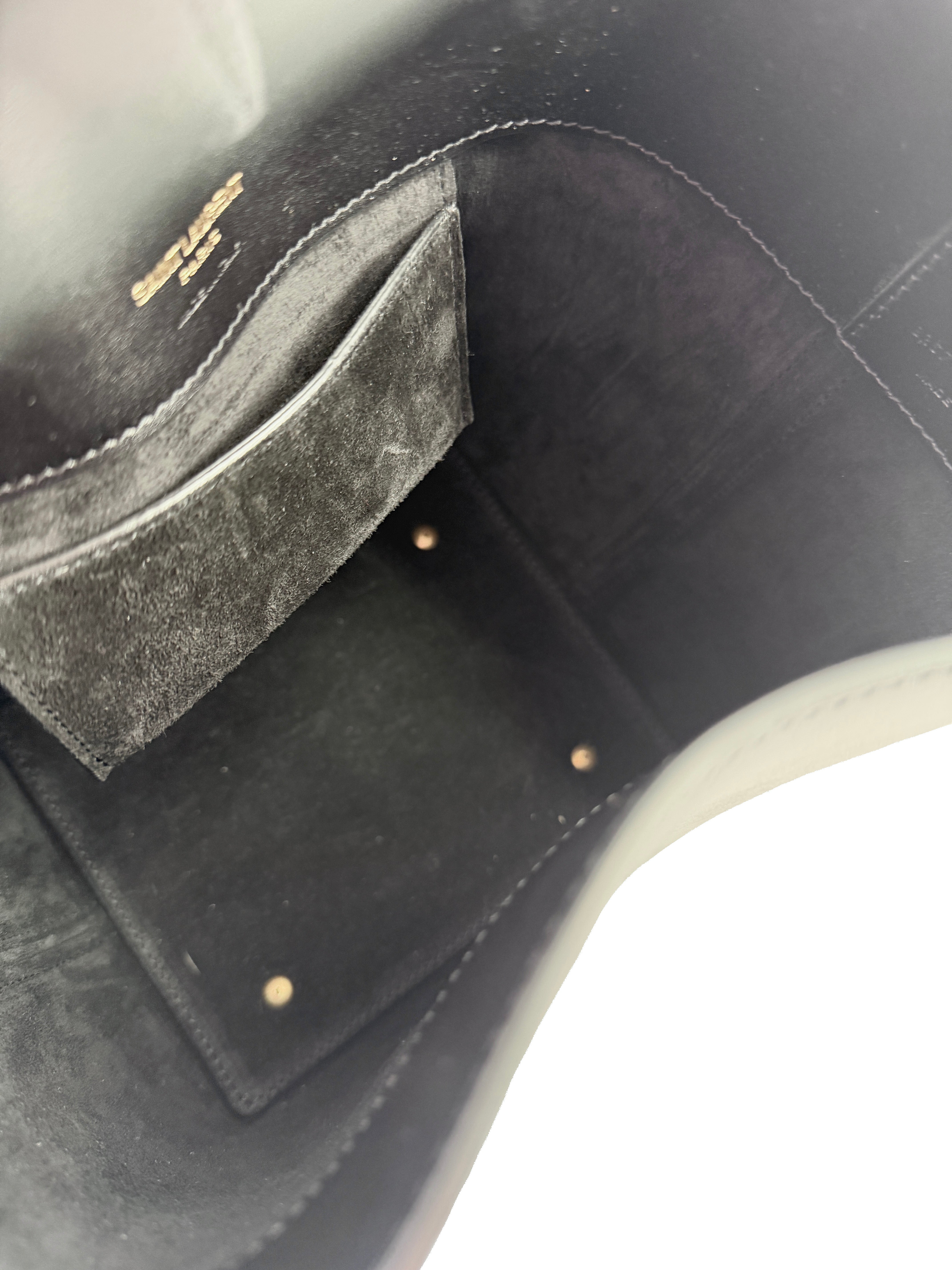 Saint Laurent black leather Le 37 bucket bag BRS749036-0325