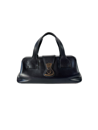 Gucci black leather doctor satchel 105378 002058