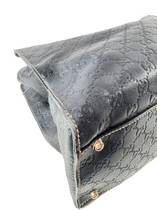 Gucci Guccissima deep navy new Jackie satchel 152610 002058