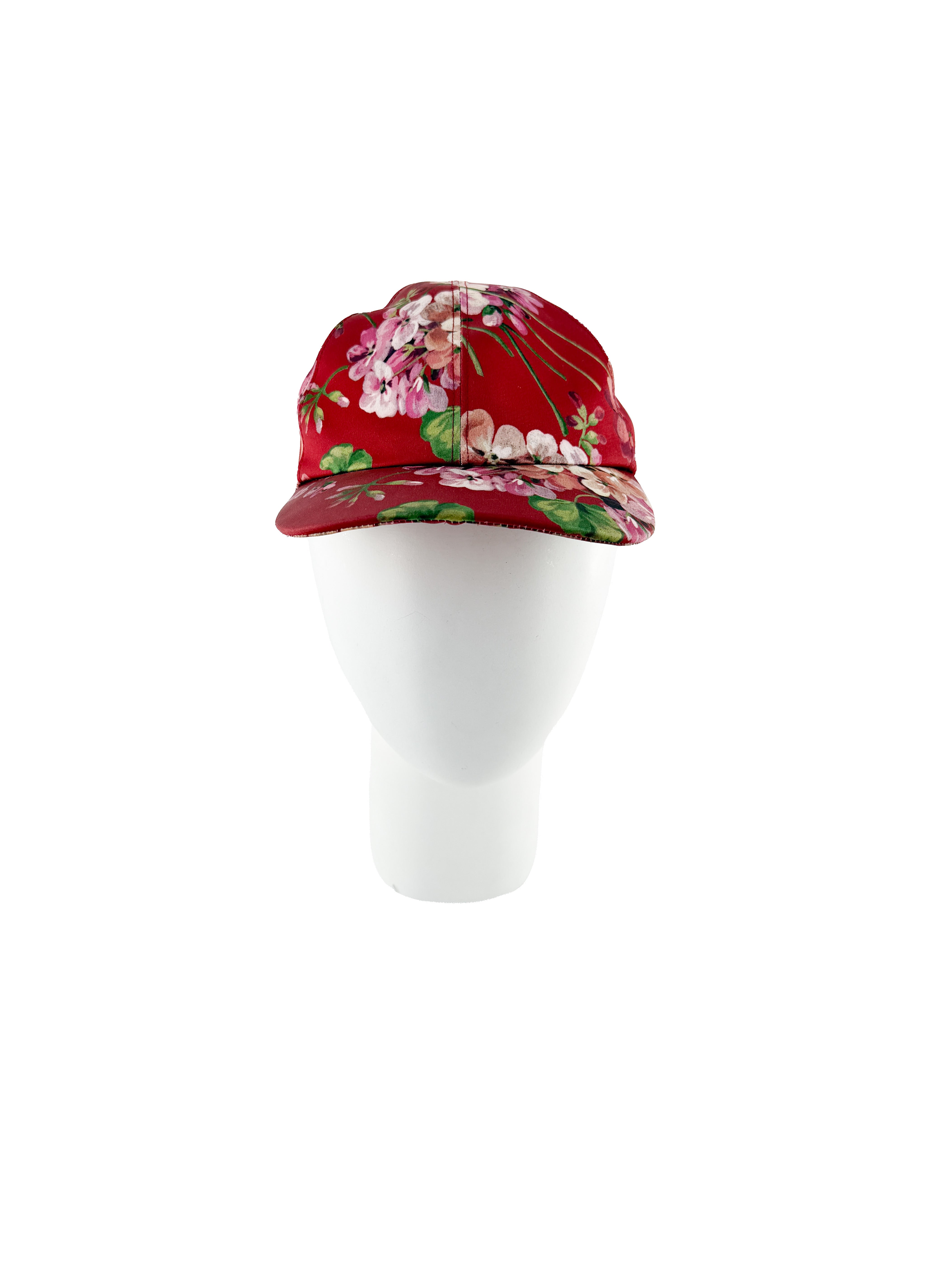 Gucci Blooms red satin baseball hat