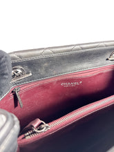 Chanel dark silver quilted large trendy shopping tote  21647644