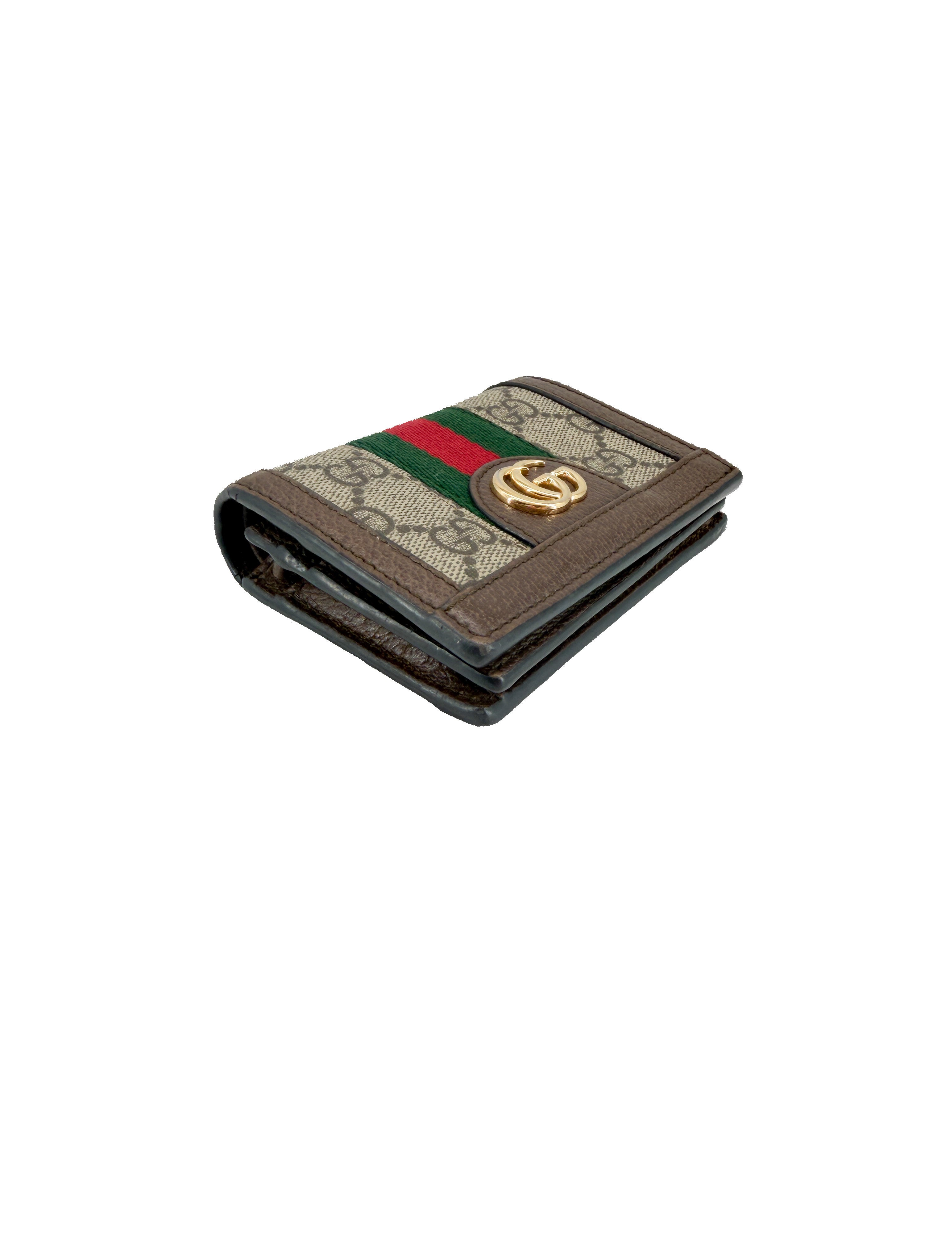 Gucci brown Ophidia compact wallet 523155-0416