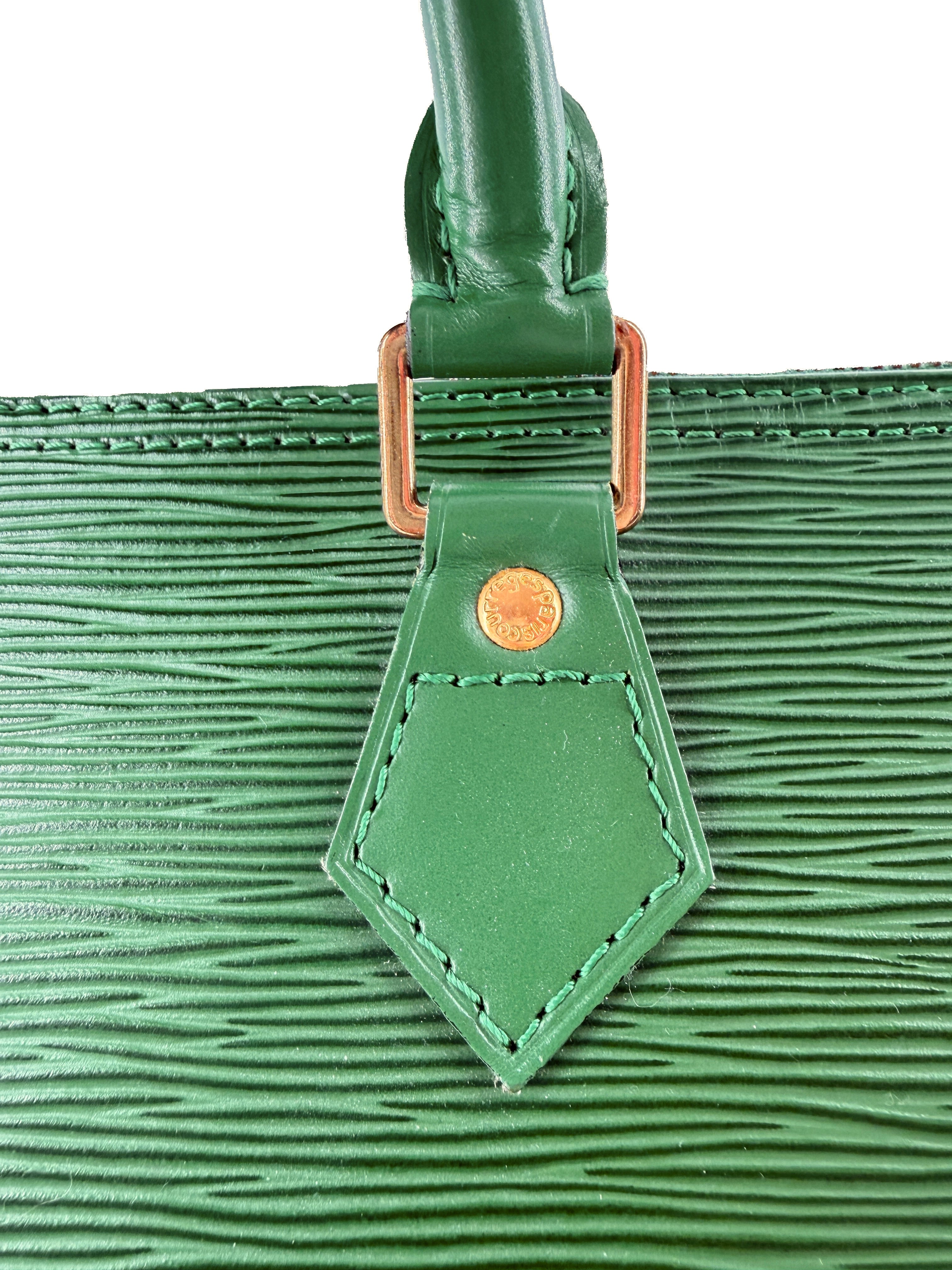 Louis Vuitton borneo green epi Speedy 35 VI0934