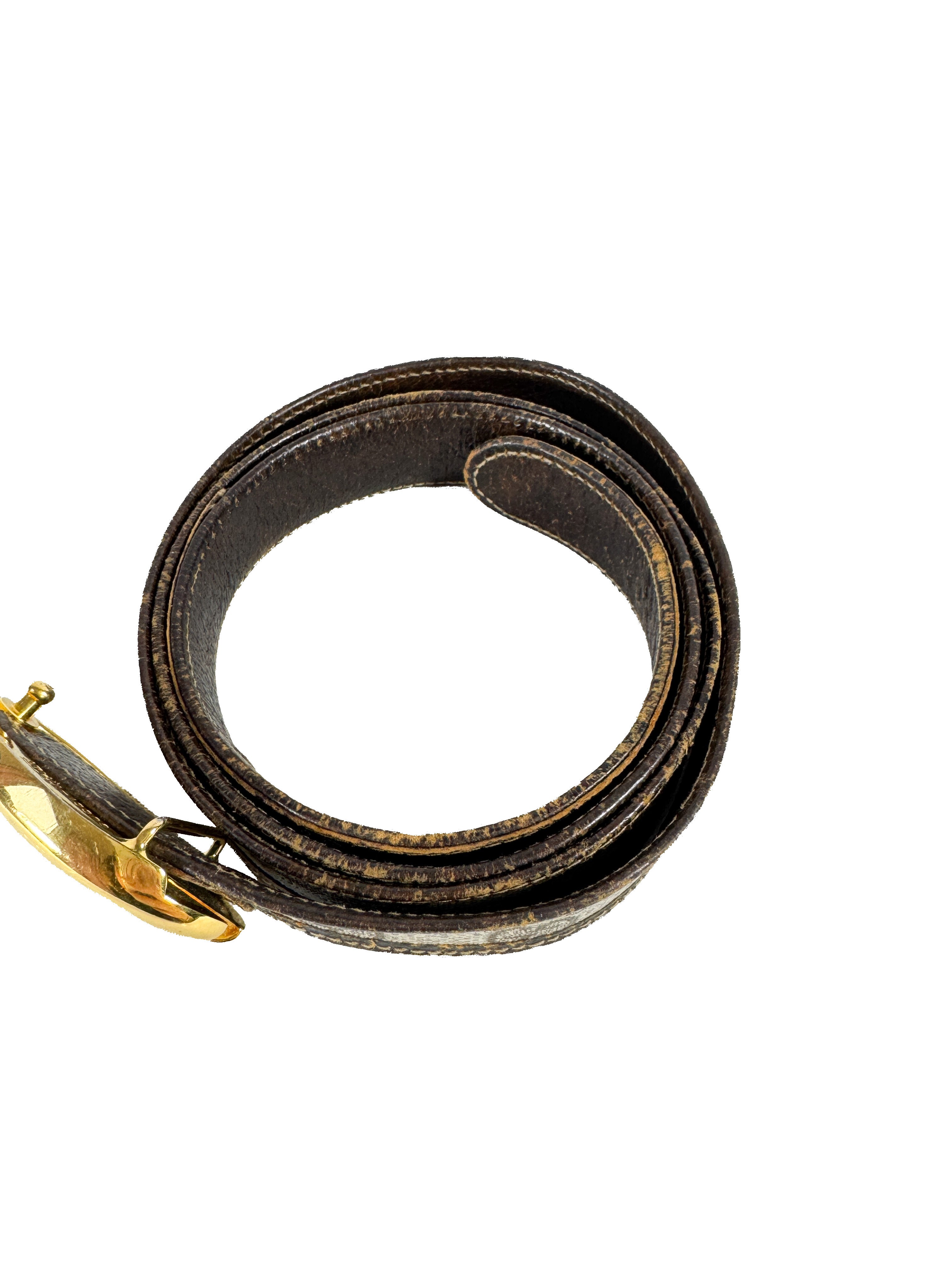 Gucci brown GG vintage monogram belt *as is*