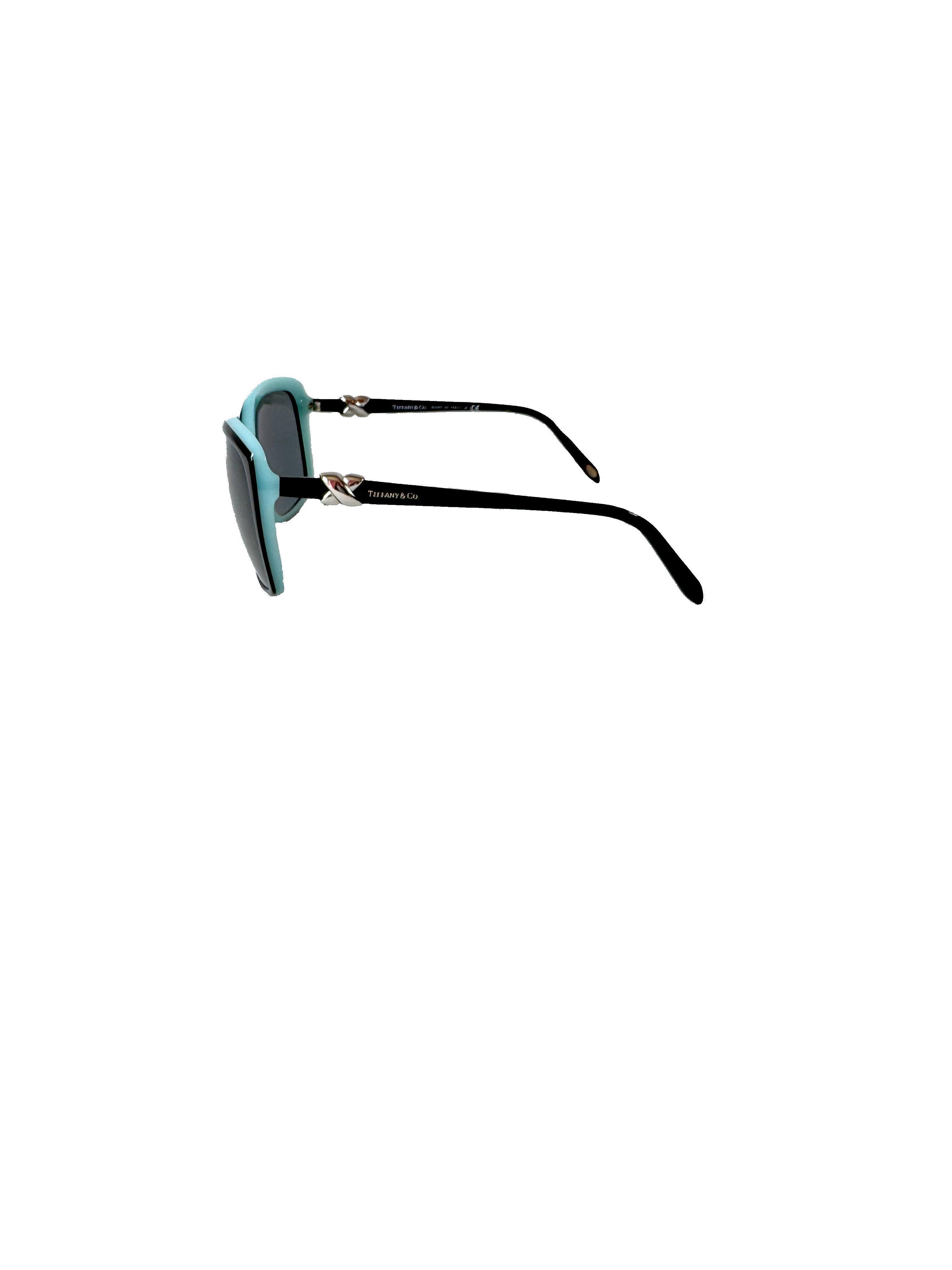 Tiffany & Co black/blue sunglasses TF4076  AT3267982. *as is*