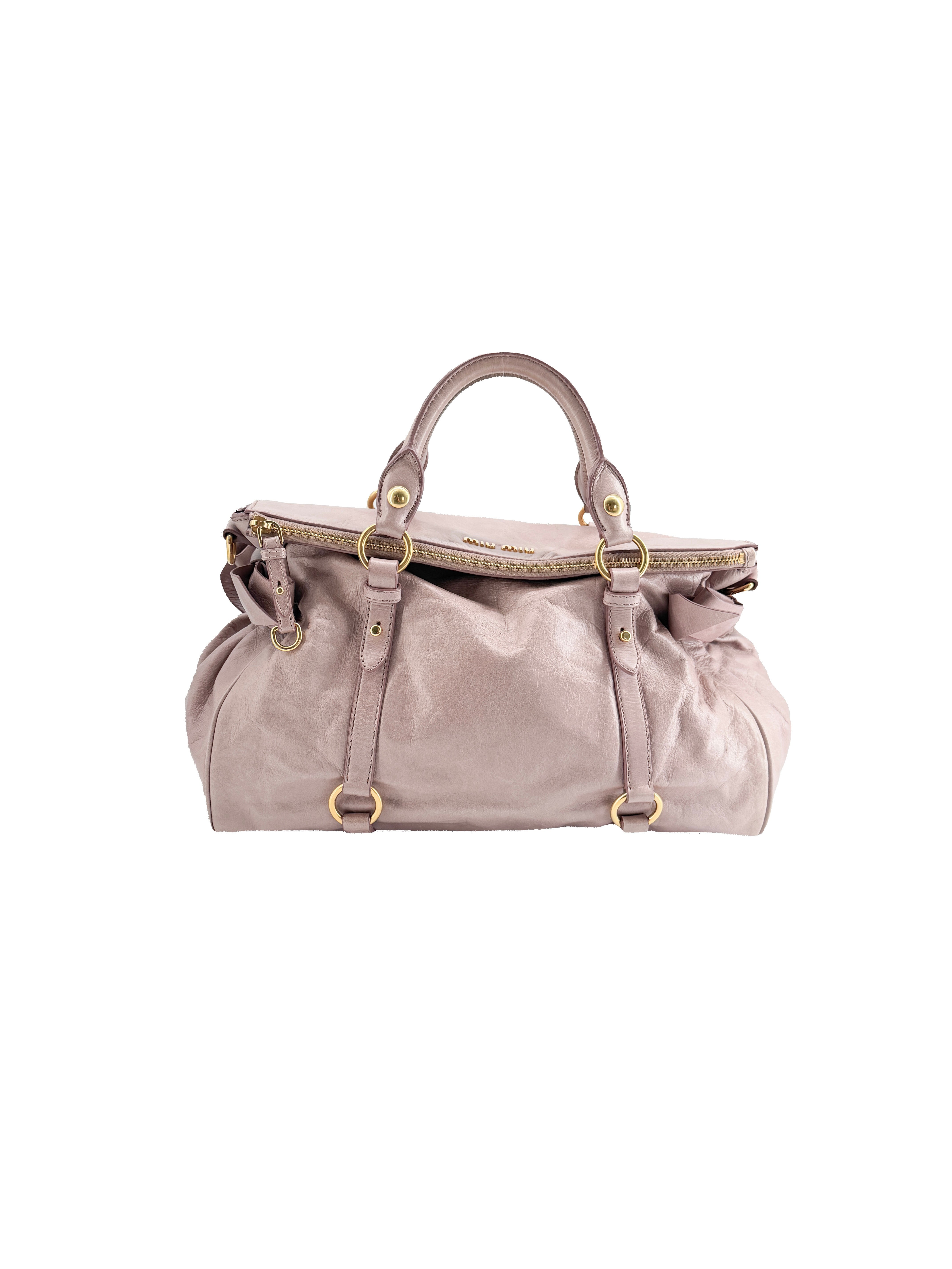 Miu Miu taupe blush Bow satchel 197