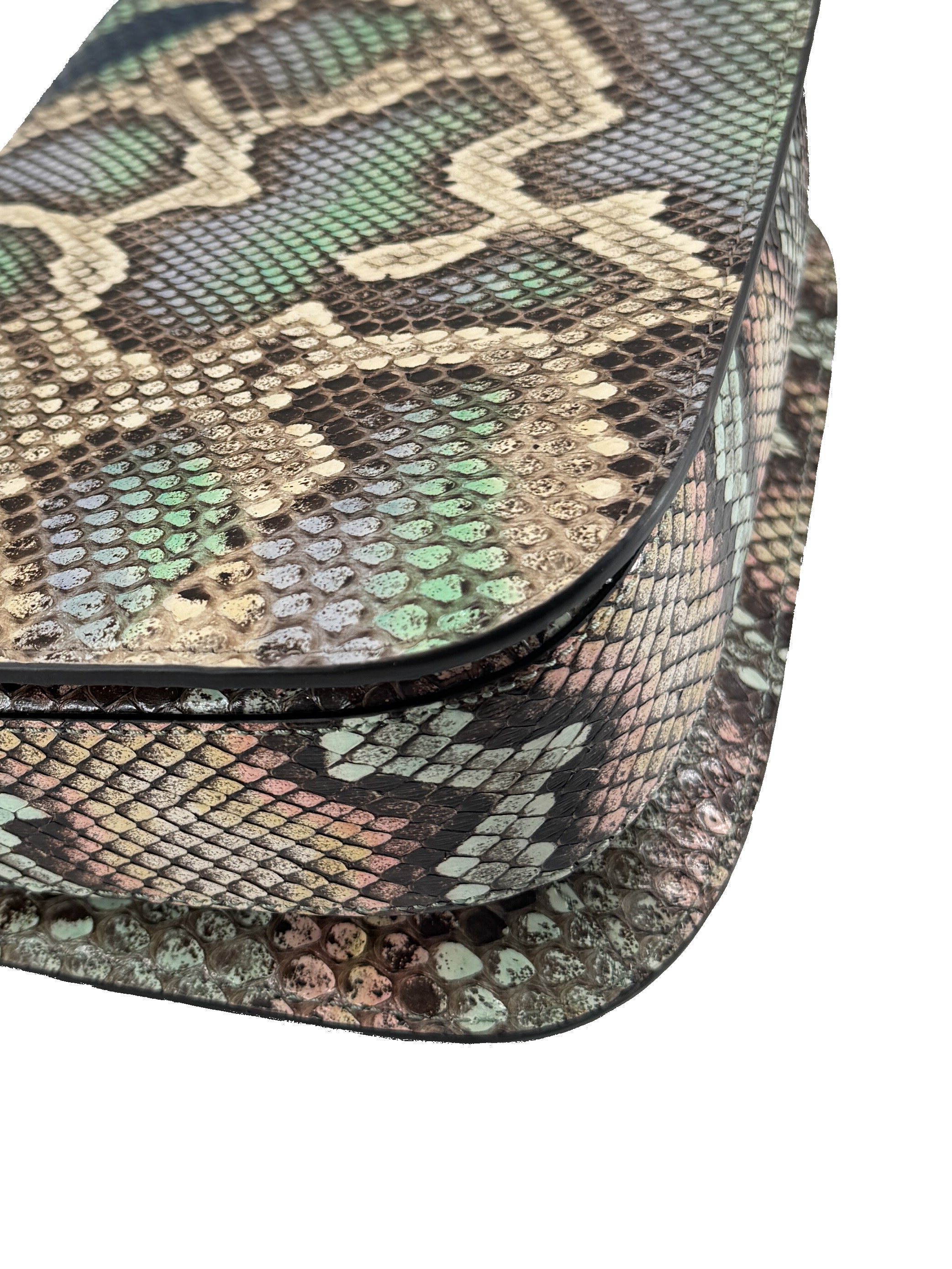 Gucci Snakeskin Horsebit 1955 Shoulder Bag Multicolor 602204-525040