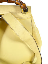 Gucci yellow leather vintage Bamboo backpack 003-58-0016