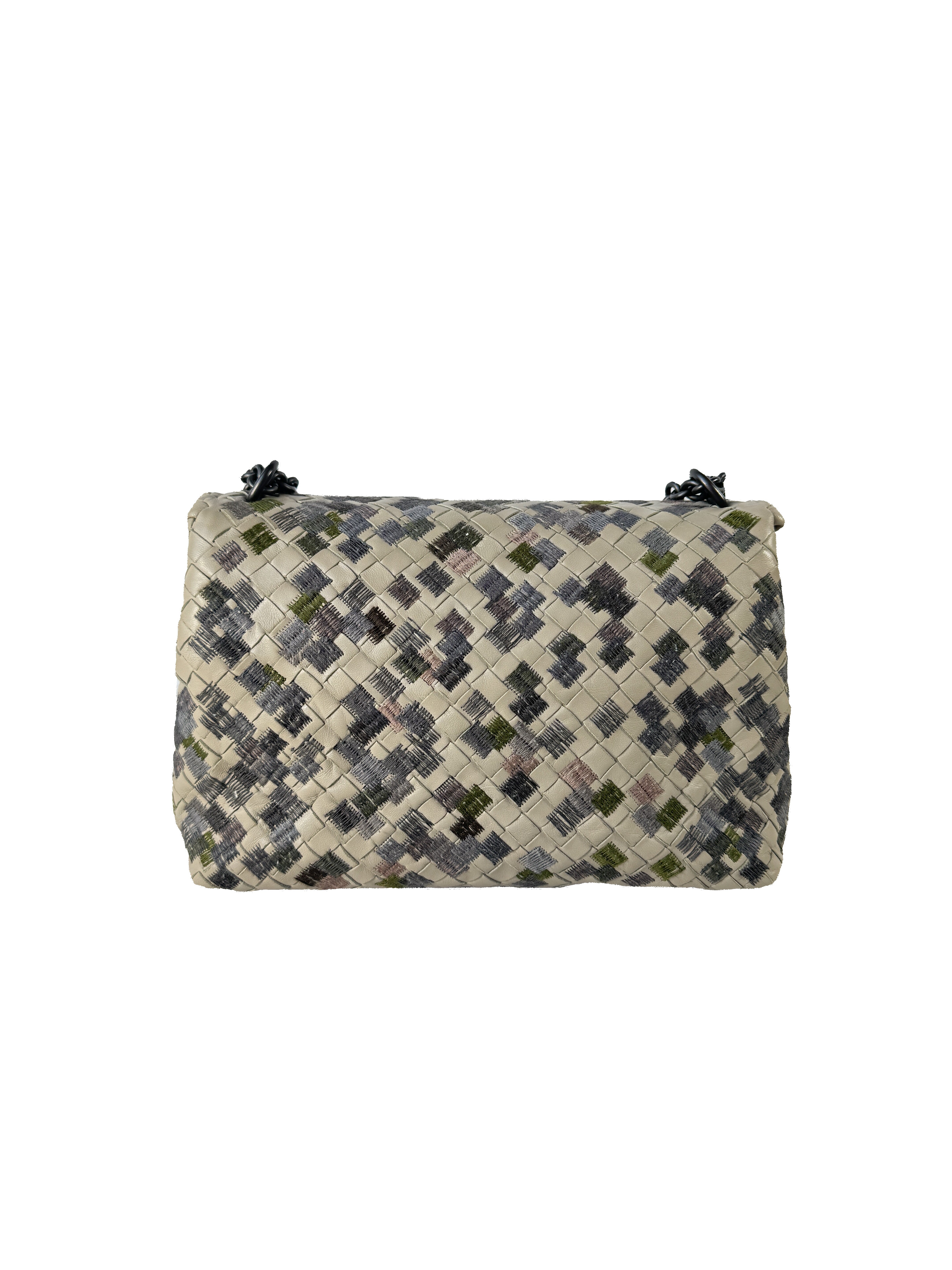 Bottega Veneta Olimpia Intreciatto embroidered shoulder bag