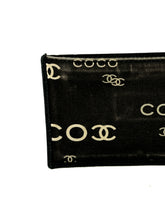 Chanel black white Coco coin key pouch