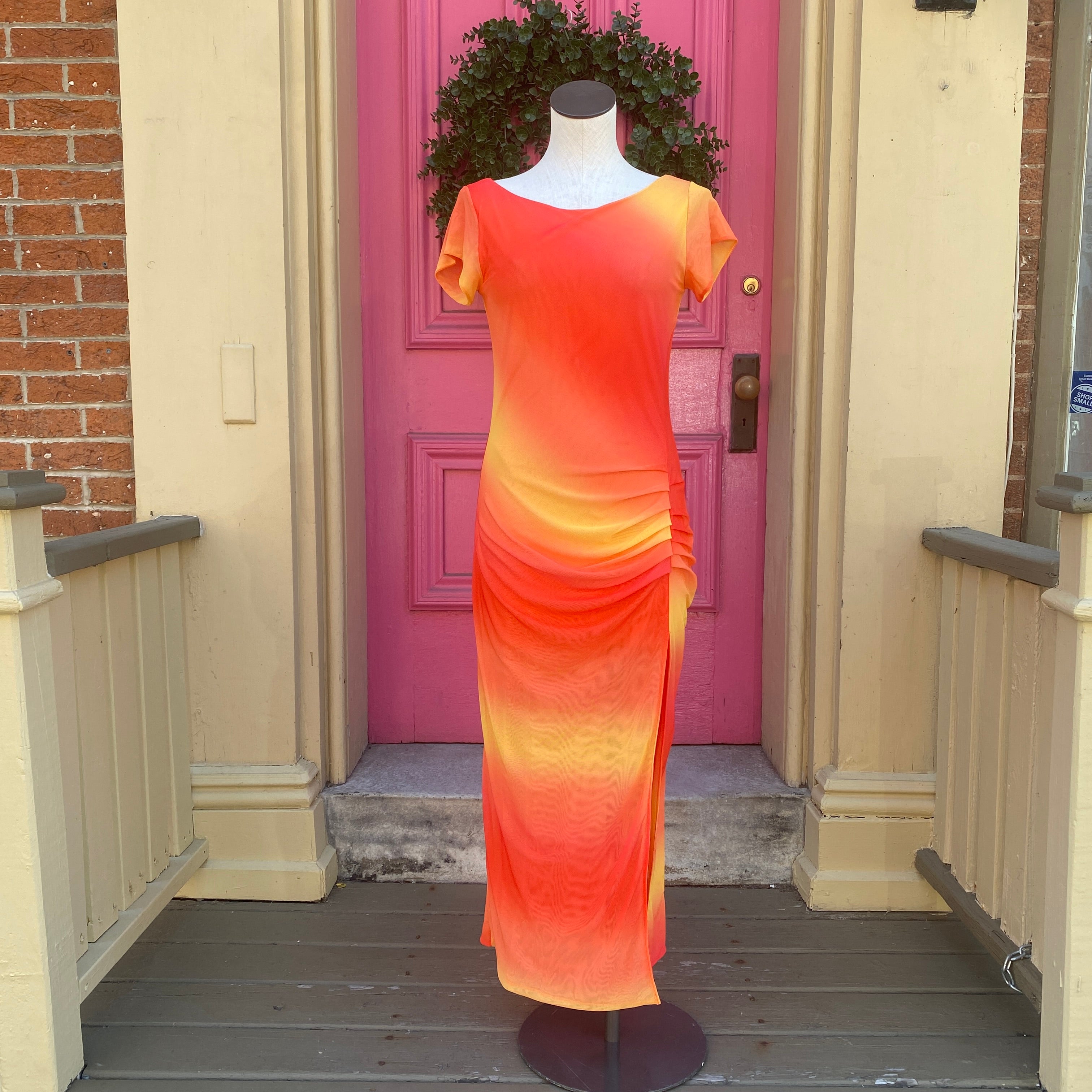 VIX Paula Hermanny pink orange ombre dress size M NWT