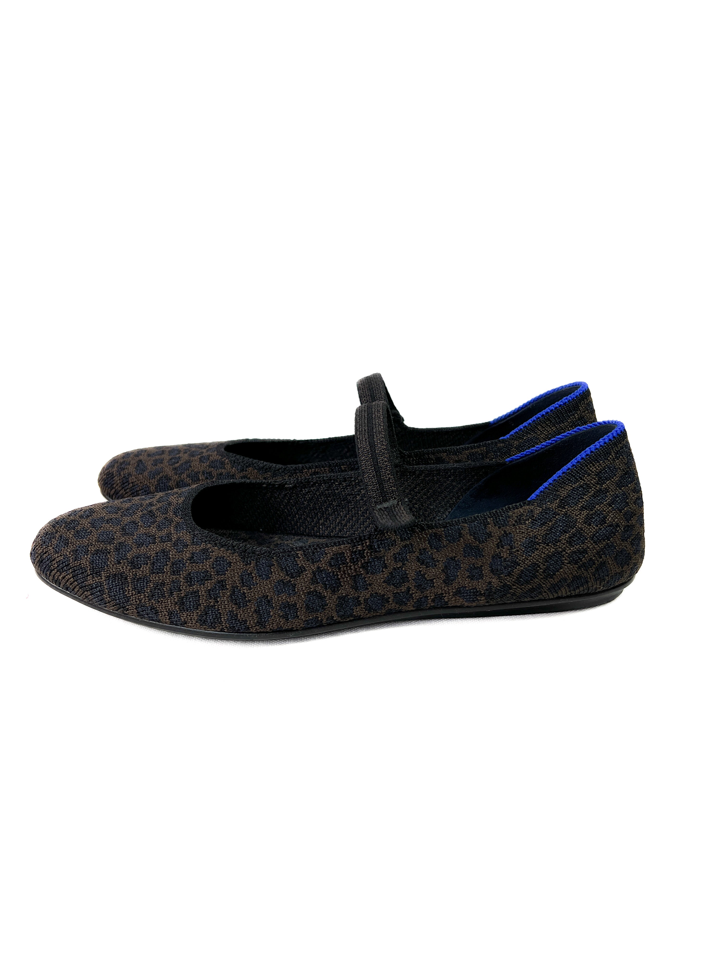 Rothy's brown, black, navy Mary Jane flats size 7