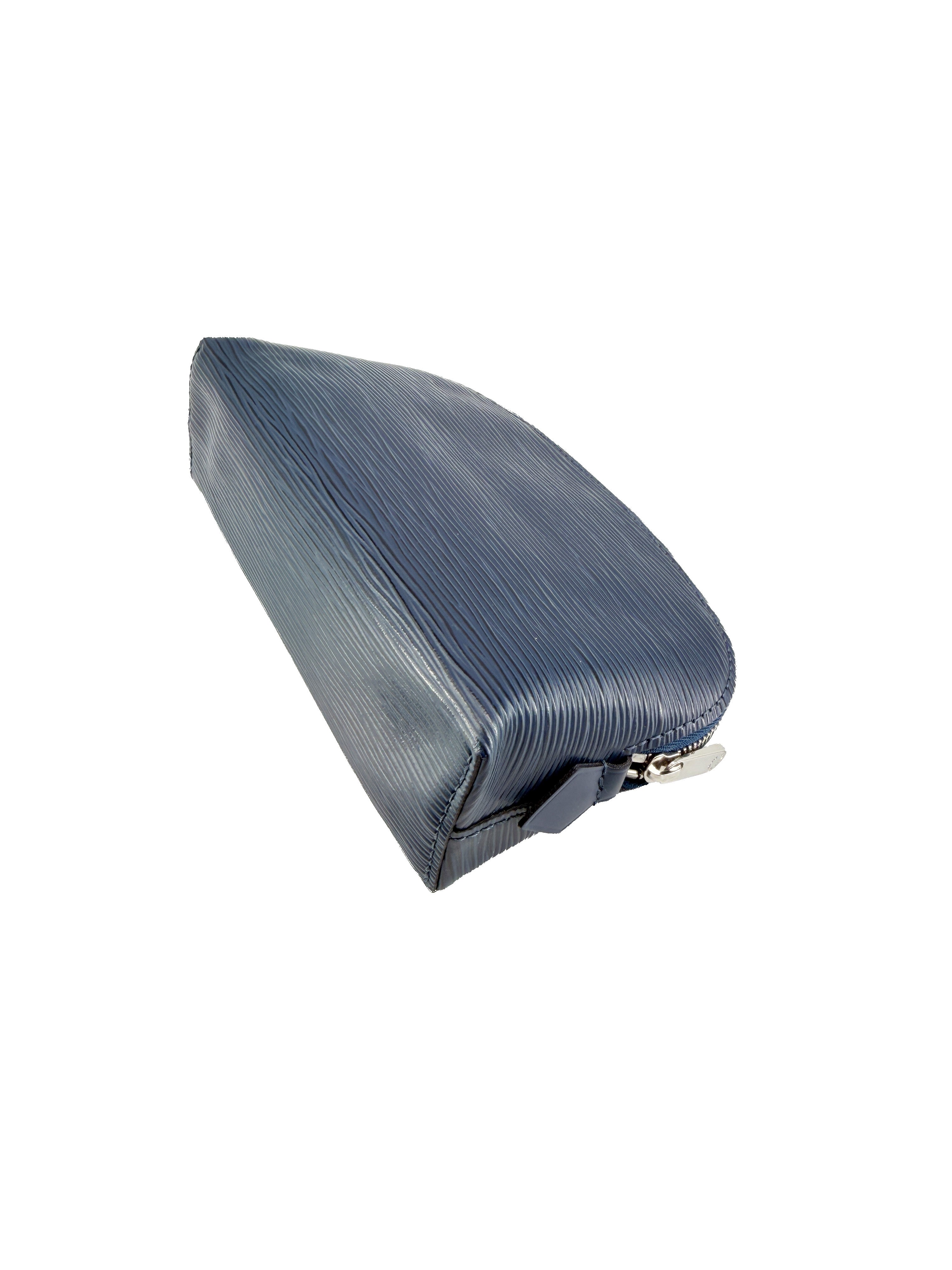 Louis Vuitton navy epi leather cosmetic pouch PM
