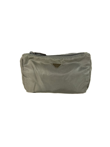 Prada tessuto gray vintage zip pouch