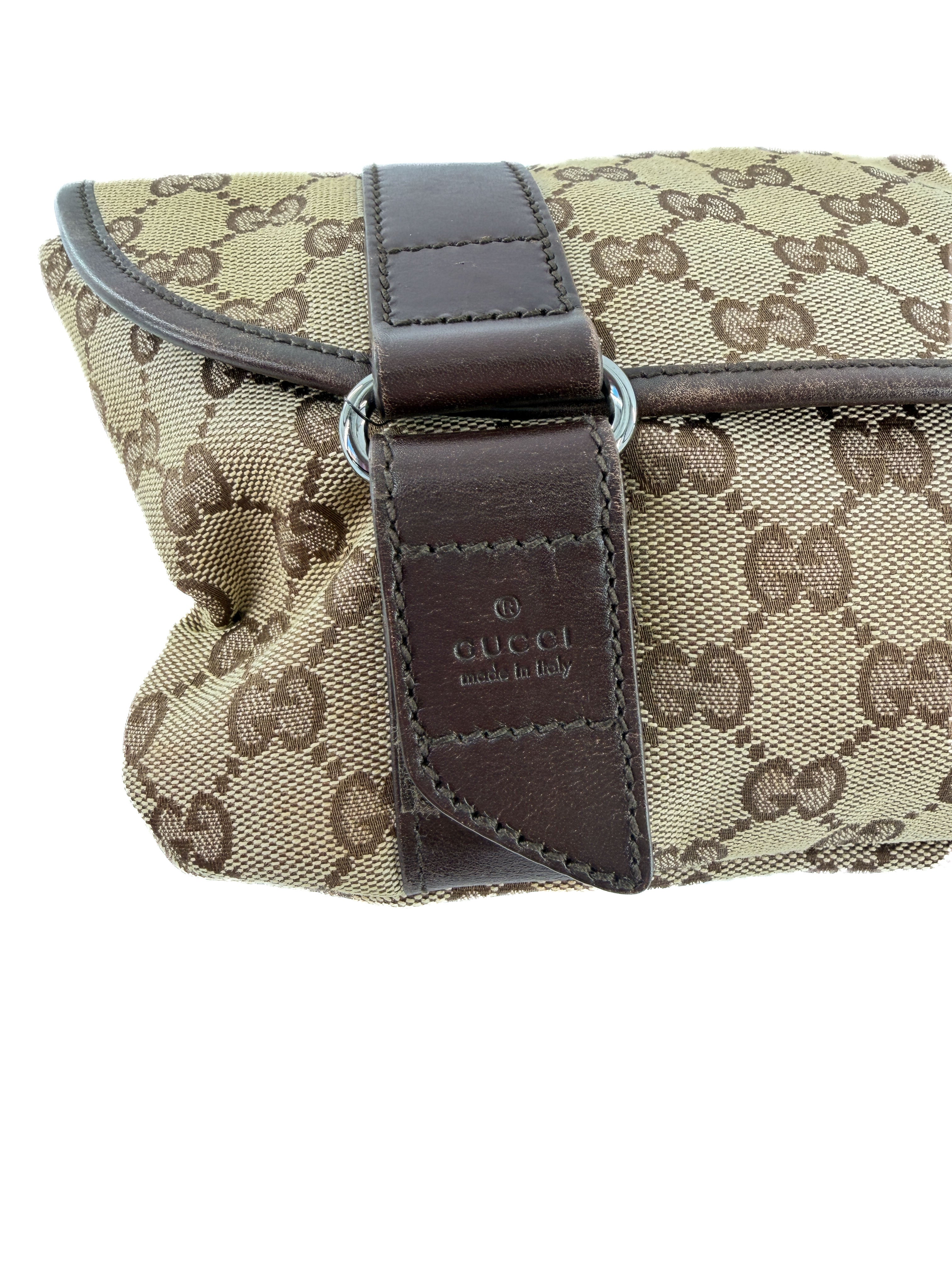 Gucci brown perforated sig. belt bag 145851 492695