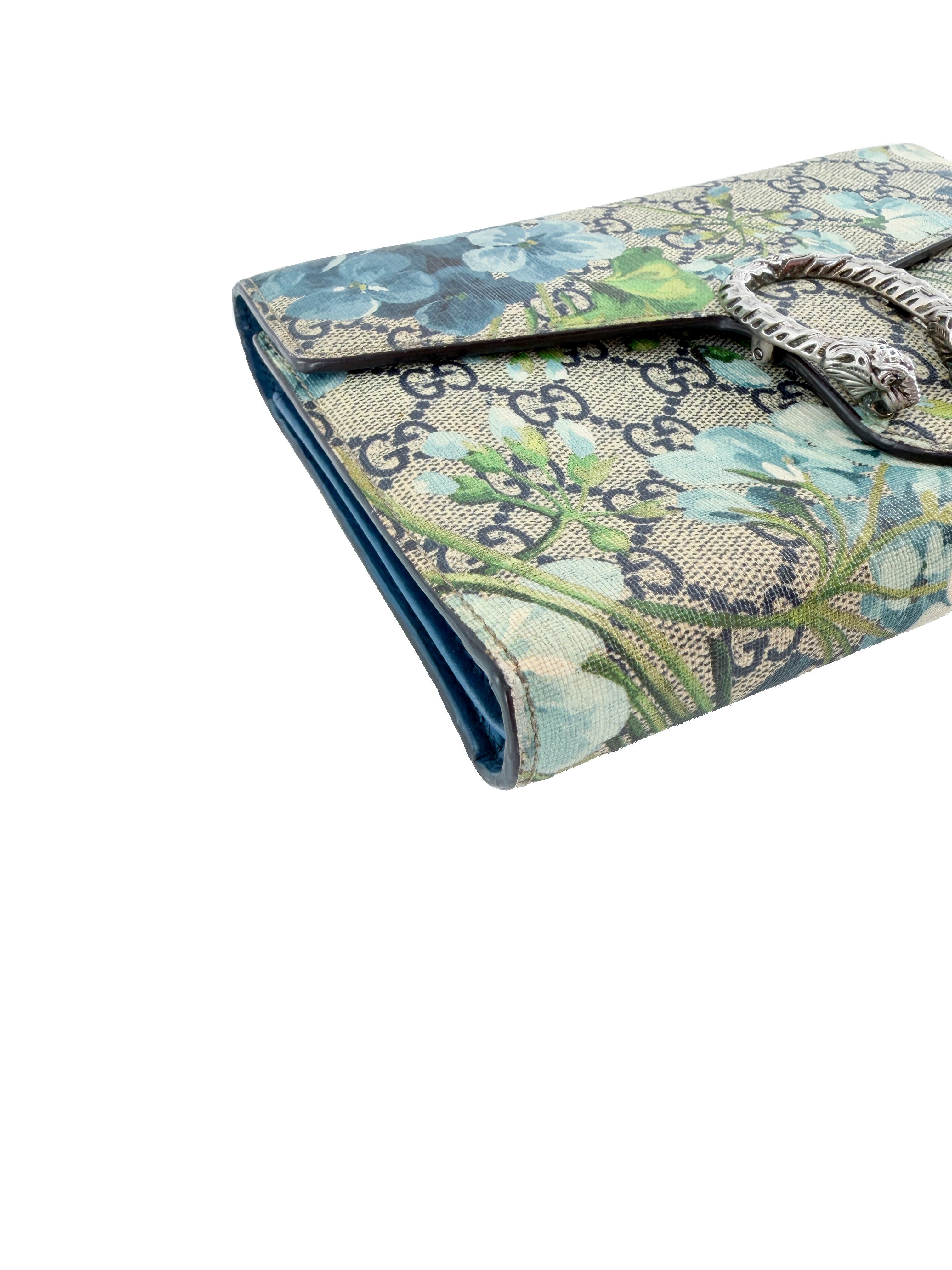 Gucci GG Supreme Monogram Blooms Mini Dionysus Chain Wallet 401231 2149