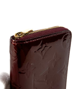 Louis Vuitton burgundy vernis zippy coin wallet