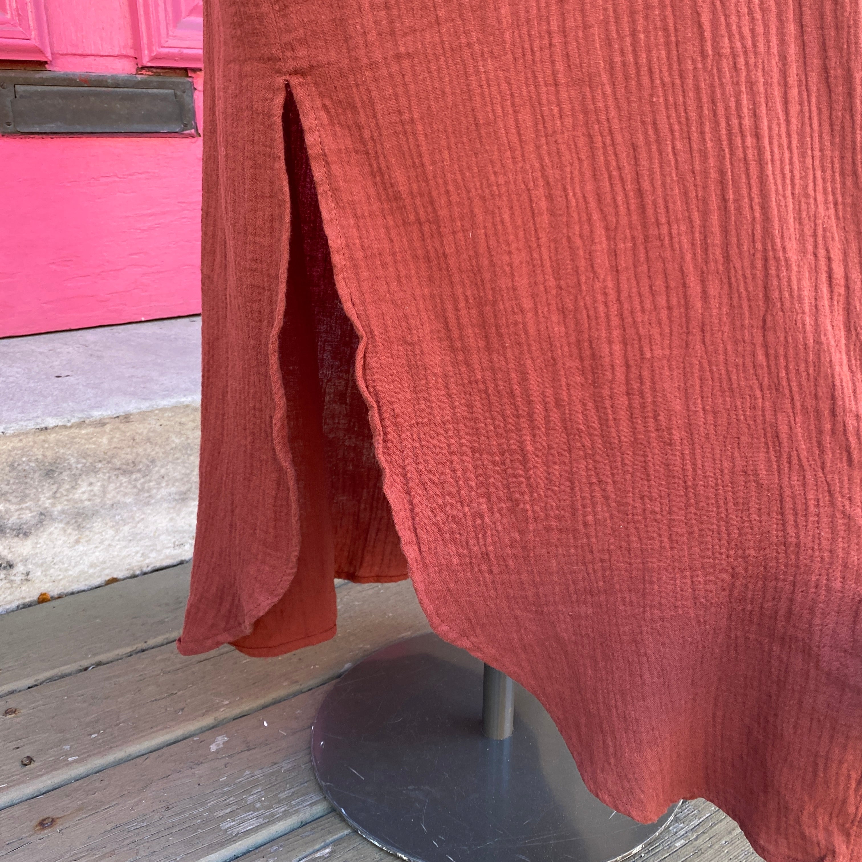 BluIvy rust button up dress size M