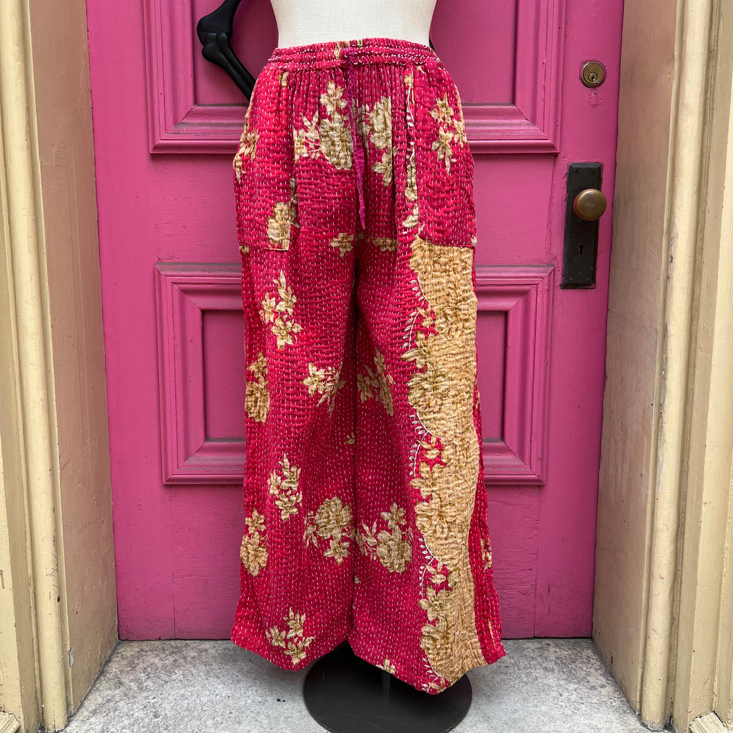 Kantha Bae red reversible pants size M/L