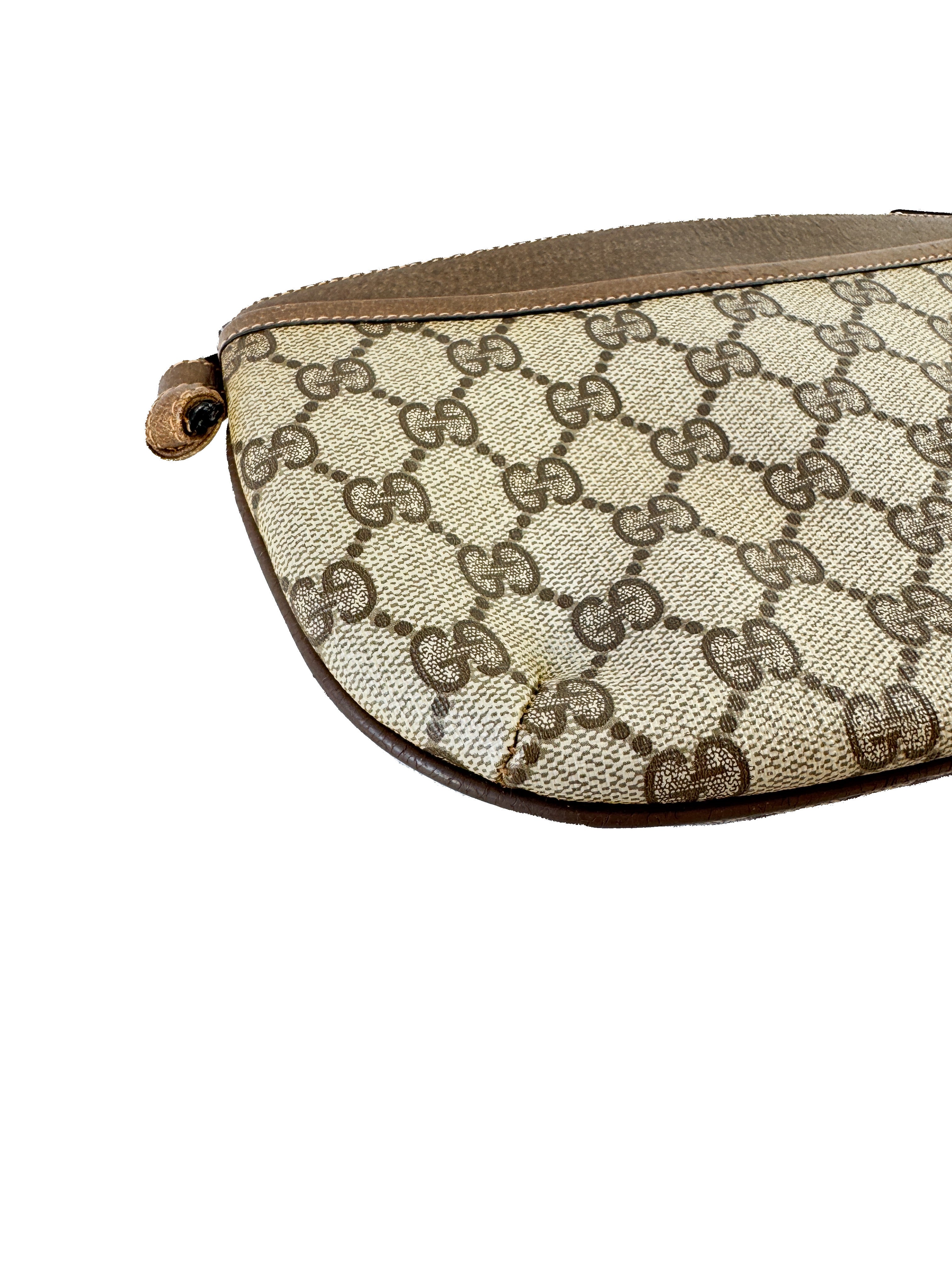 Gucci brown vintage GG crossbody 90402020 (metal logo)