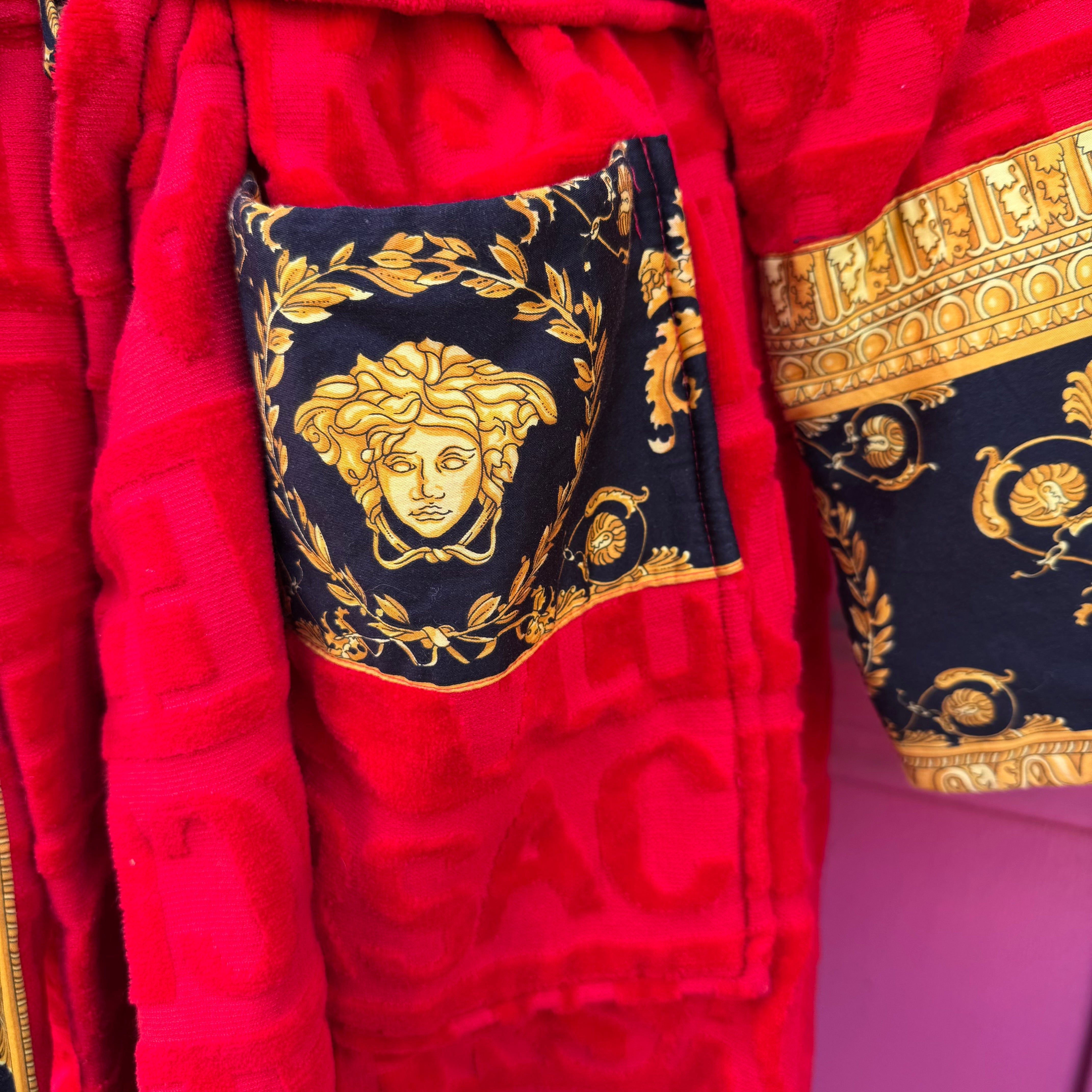 Versace red Baroque robe size S (retail $575)